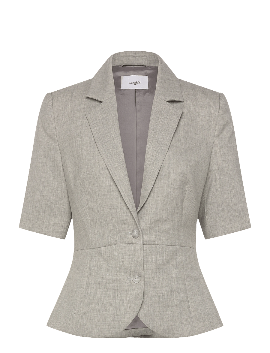 Lovechild 1979 - Alana Blazer - enkelknäppta kavajer - 056 light grey melange - 1