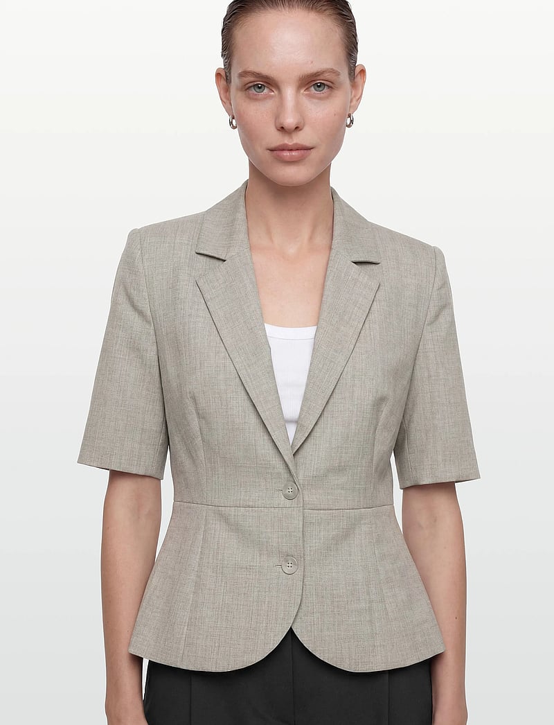 Lovechild 1979 - Alana Blazer - vienaeiliai švarkai - 056 light grey melange - 4