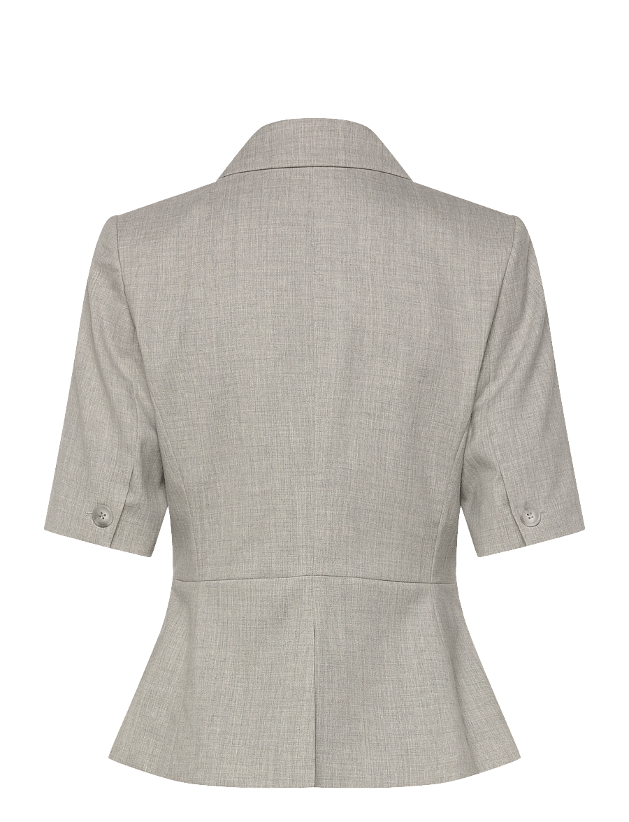Lovechild 1979 - Alana Blazer - enkelknäppta kavajer - 056 light grey melange - 3