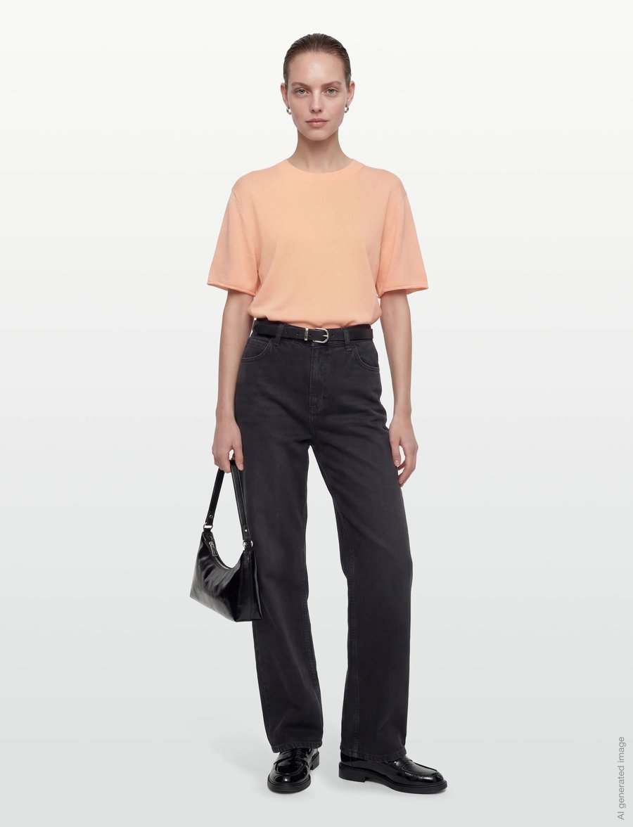 Lovechild 1979 - Tessa T-shirt - striktrøjer - 183 peach - 0