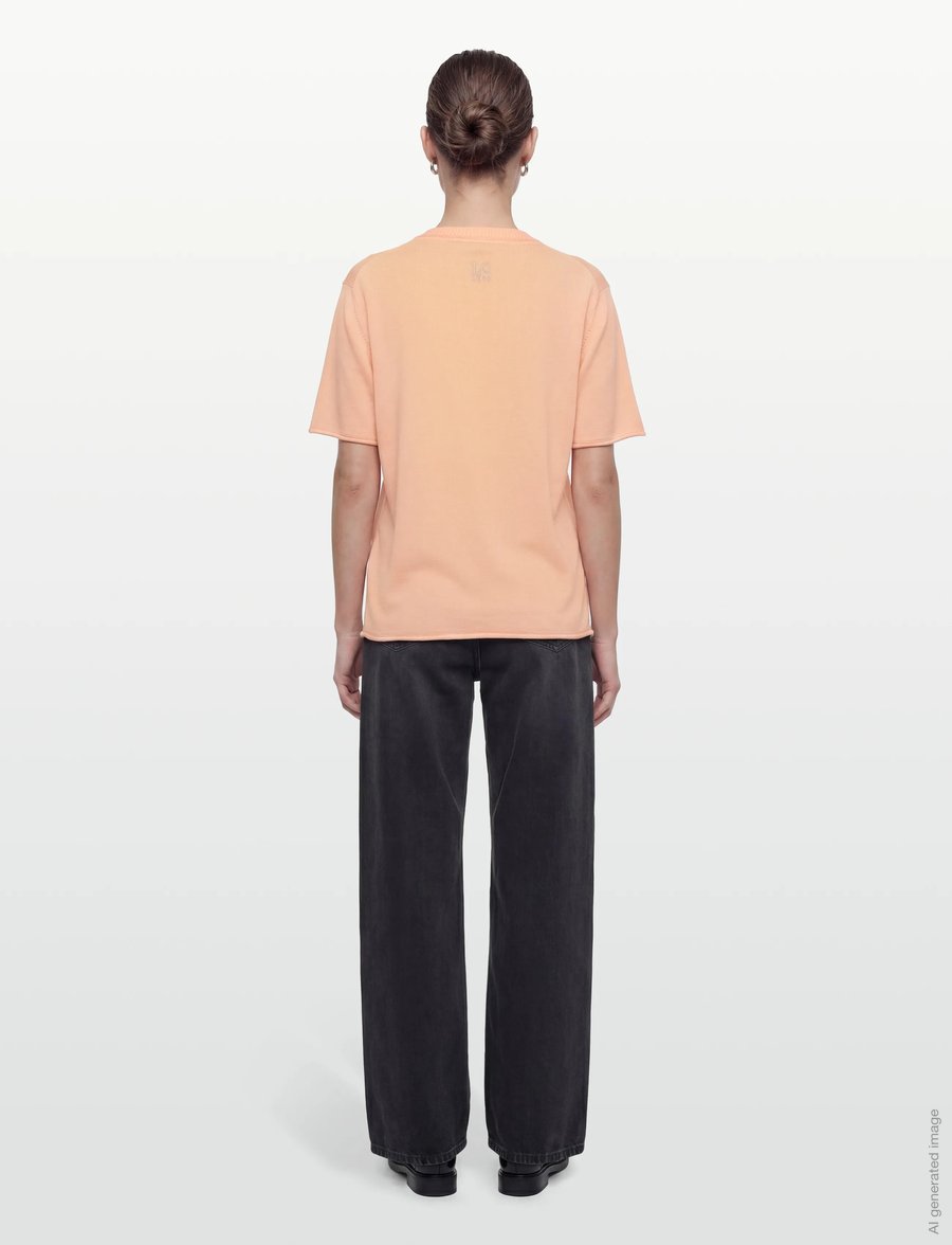 Lovechild 1979 - Tessa T-shirt - striktrøjer - 183 peach - 4