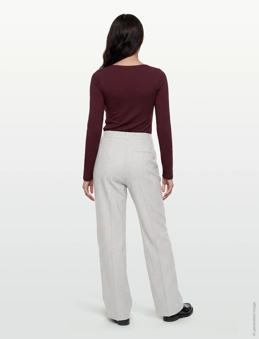 Lovechild 1979 - Lucas Pants - kostymbyxor - 056 light grey melange - 4