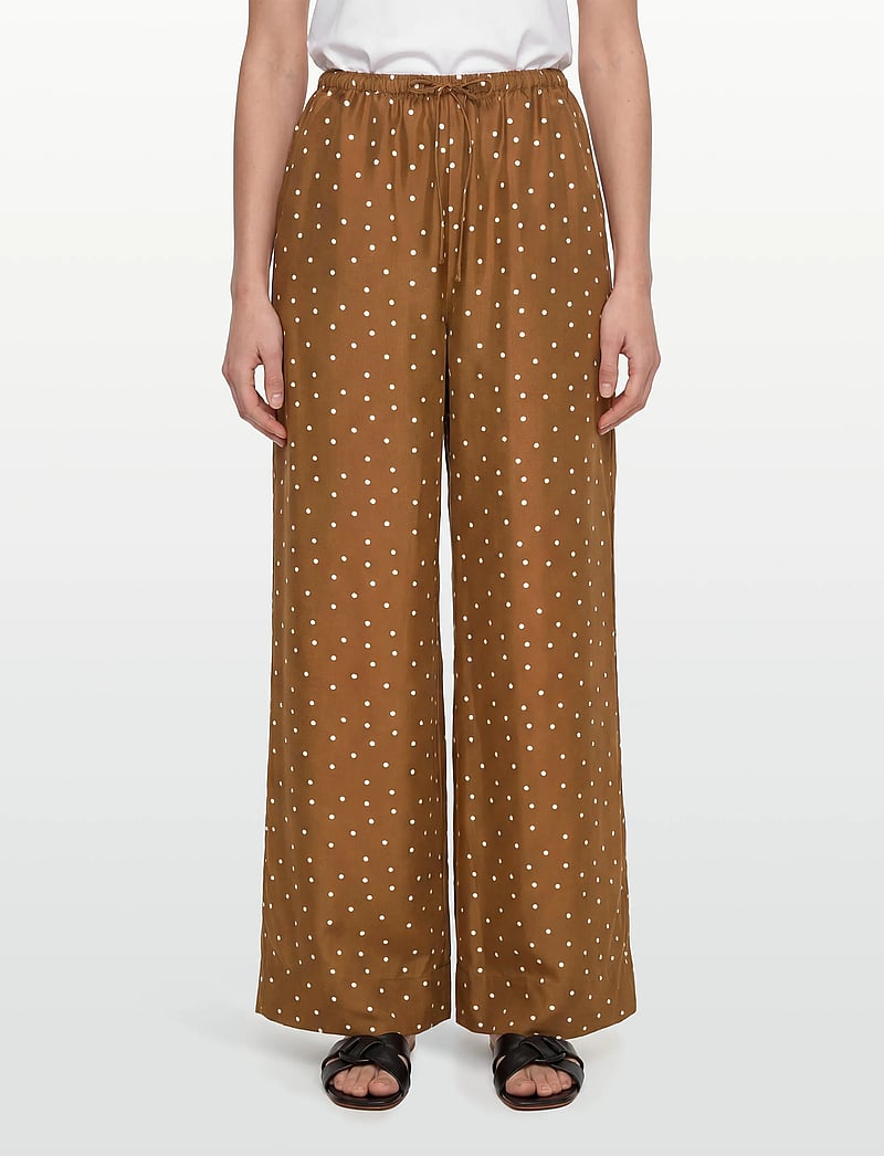 Lovechild 1979 - Lana Pants - bukser med brede ben - 793 dot print caramel - 3