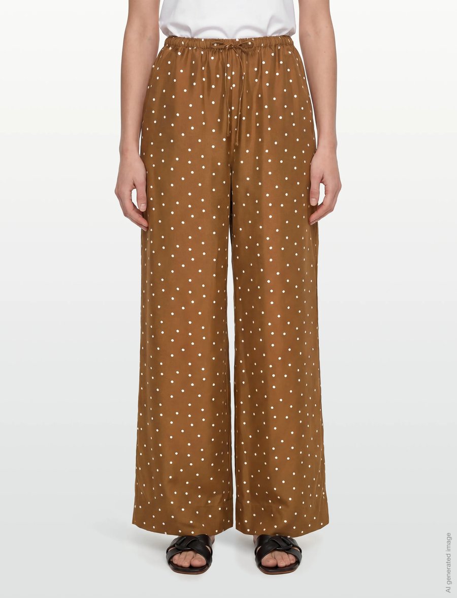 Lovechild 1979 - Lana Pants - vida byxor - 793 dot print caramel - 3