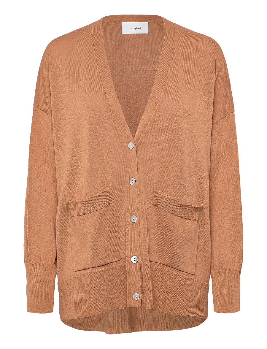 Lovechild 1979 - Iris Cardigan - strickjacken - 182 biscuit - 1