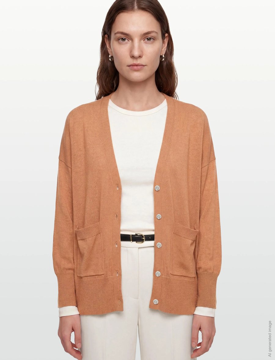 Lovechild 1979 - Iris Cardigan - strickjacken - 182 biscuit - 3