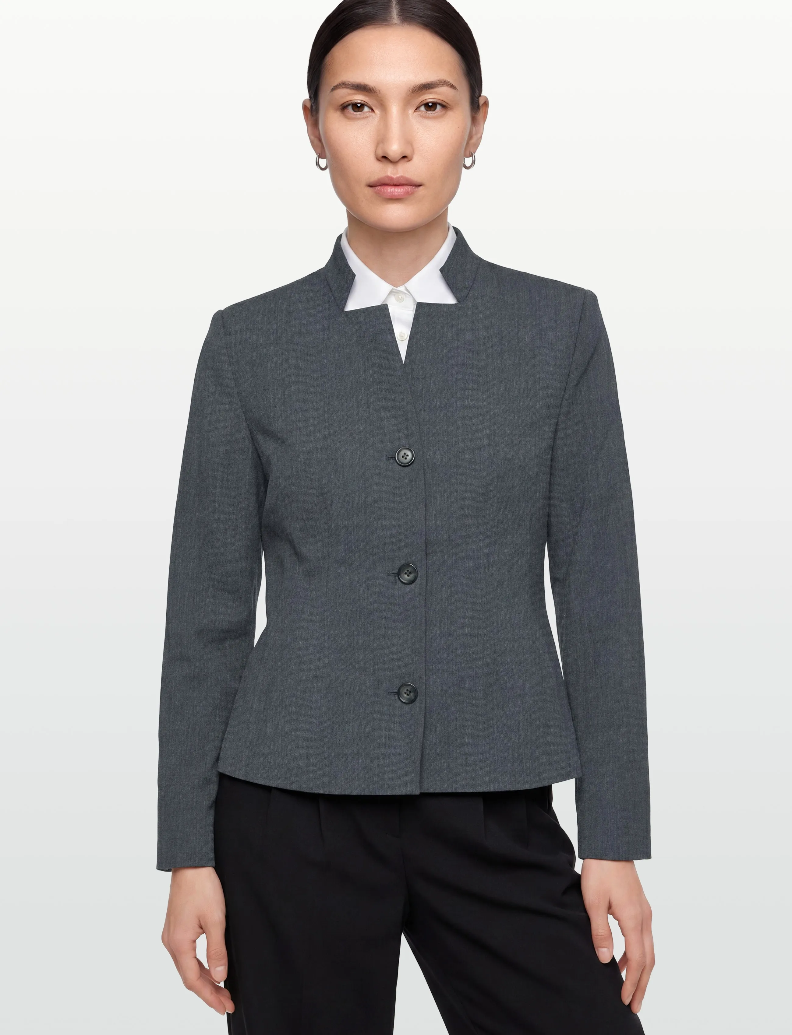 Lovechild 1979 - Gabriela Blazer - enkelknäppta kavajer - 057 dark grey - 3