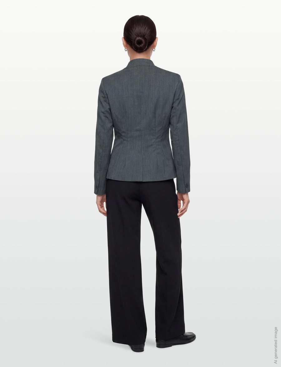 Lovechild 1979 - Gabriela Blazer - enkelknäppta kavajer - 057 dark grey - 4