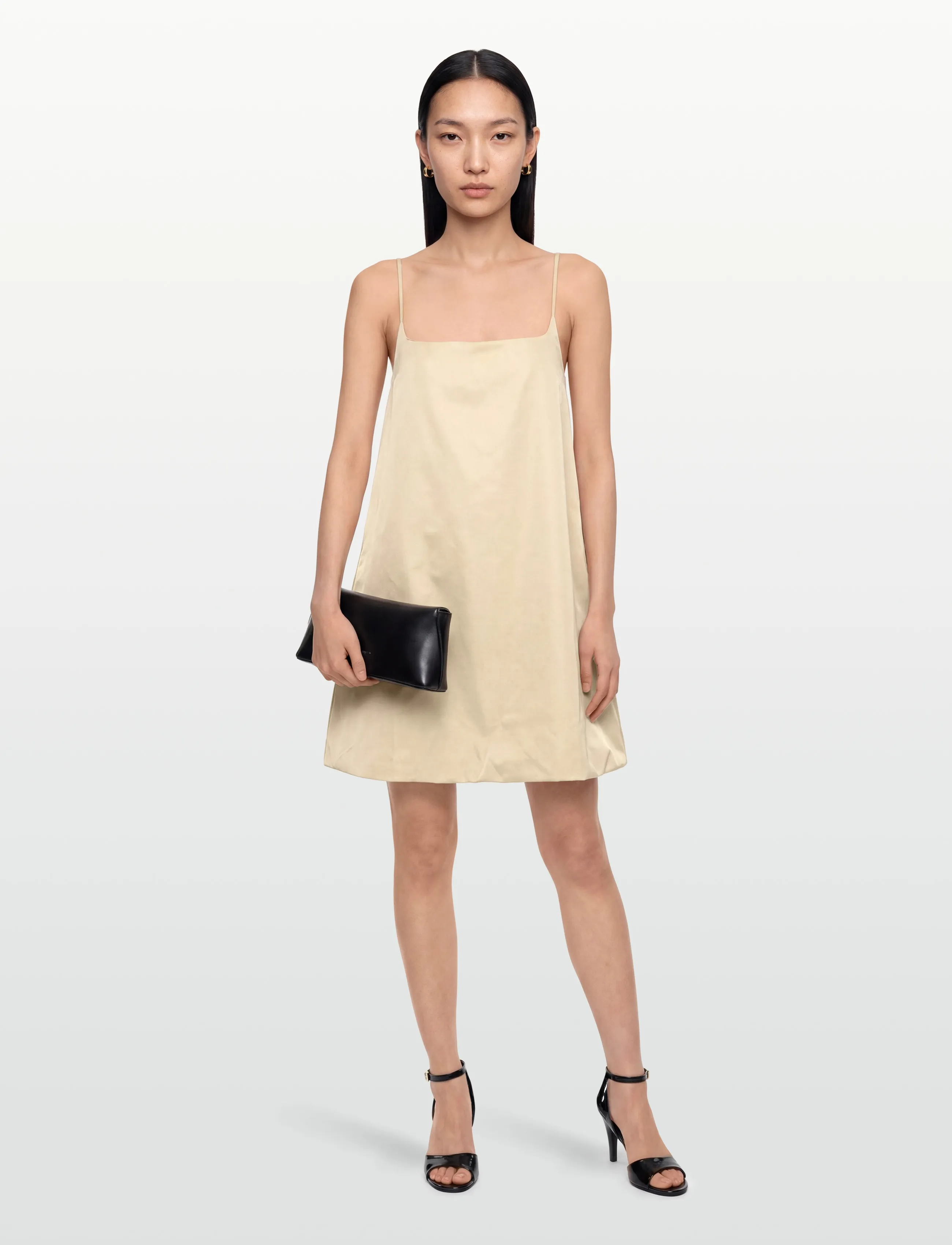 Lovechild 1979 Toni Dress, Kvinder, Spaghetti Strap Minikjole, Beige, Str: 36
