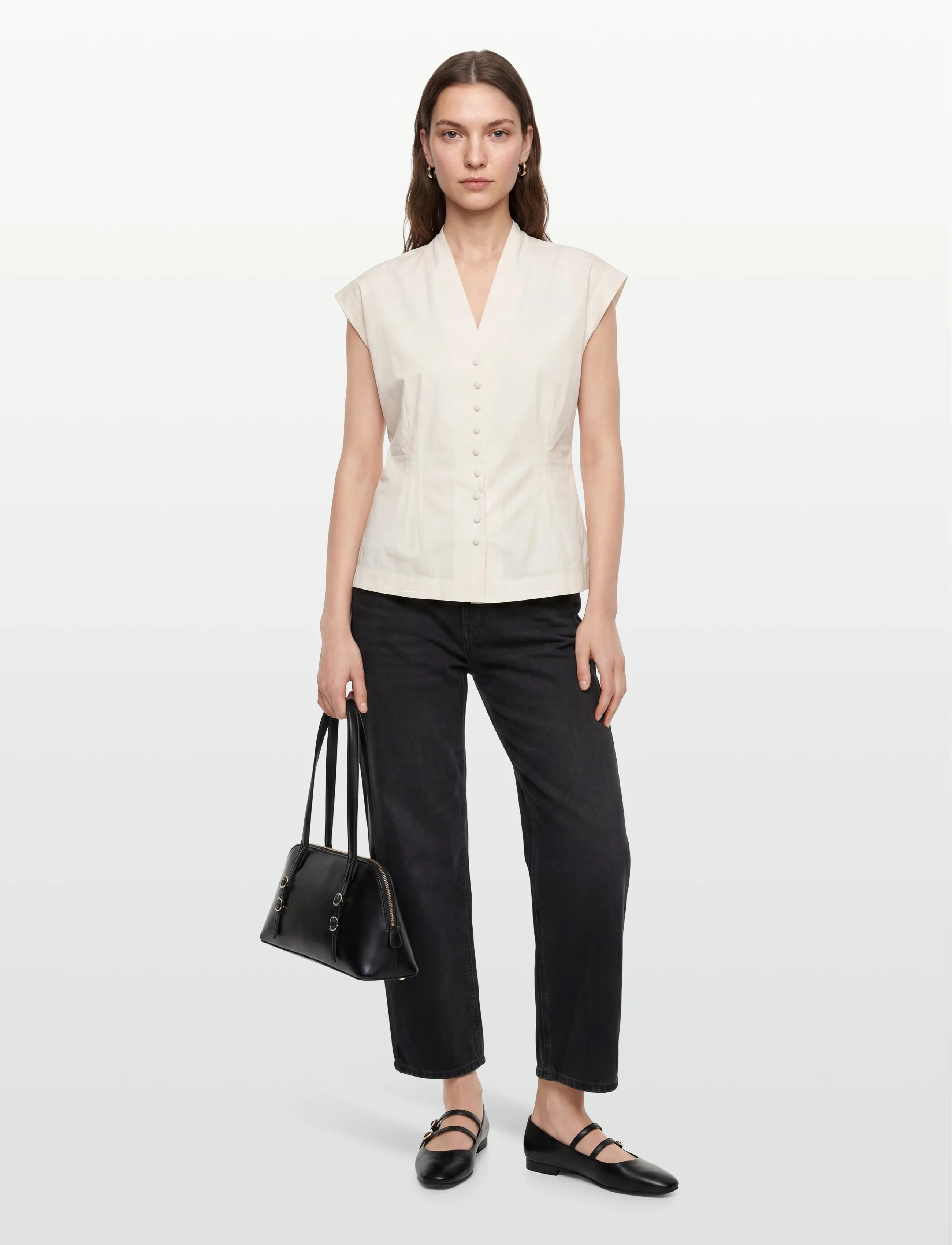 Lovechild 1979 Vada Blouse, 38, Cream, Bluser > Kortærmede, Dame