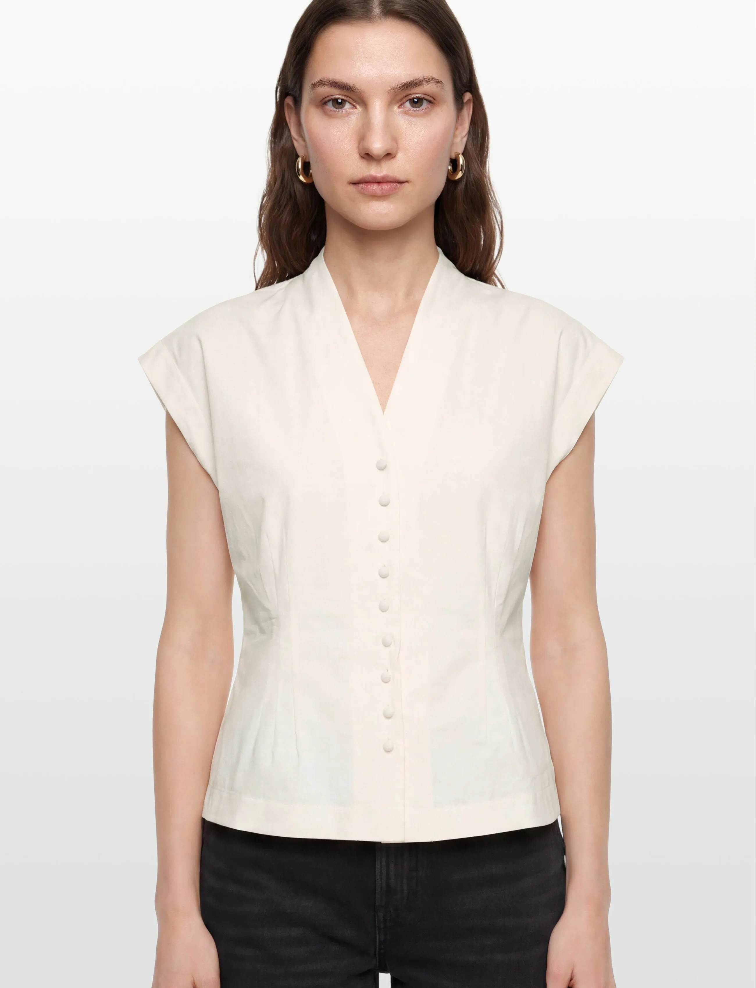 Lovechild 1979 - Vada Blouse - stutterma blússur - 007 egret - 3