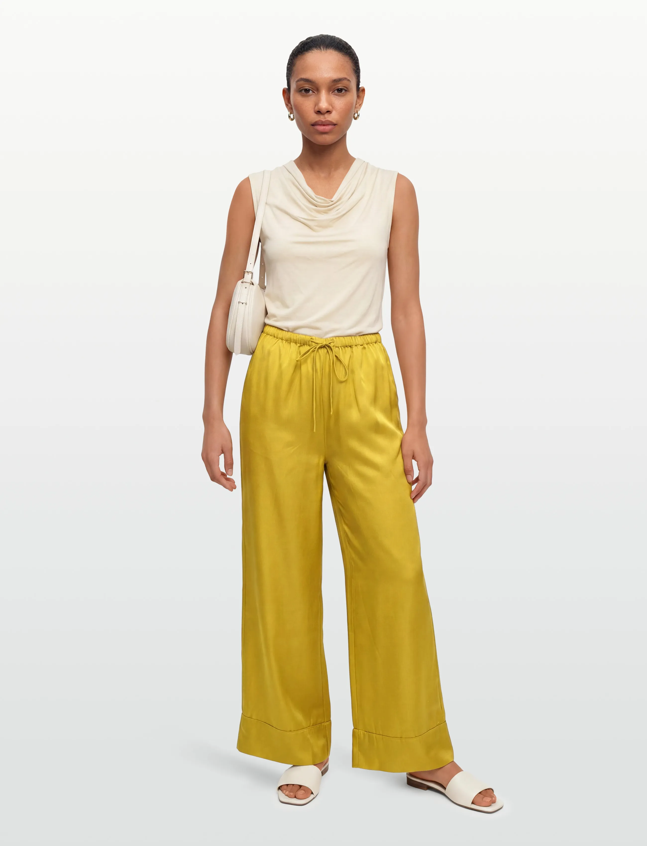 Lovechild 1979 Amyra Pants, 42, Trousers, Gold - Wide Leg, Frauen