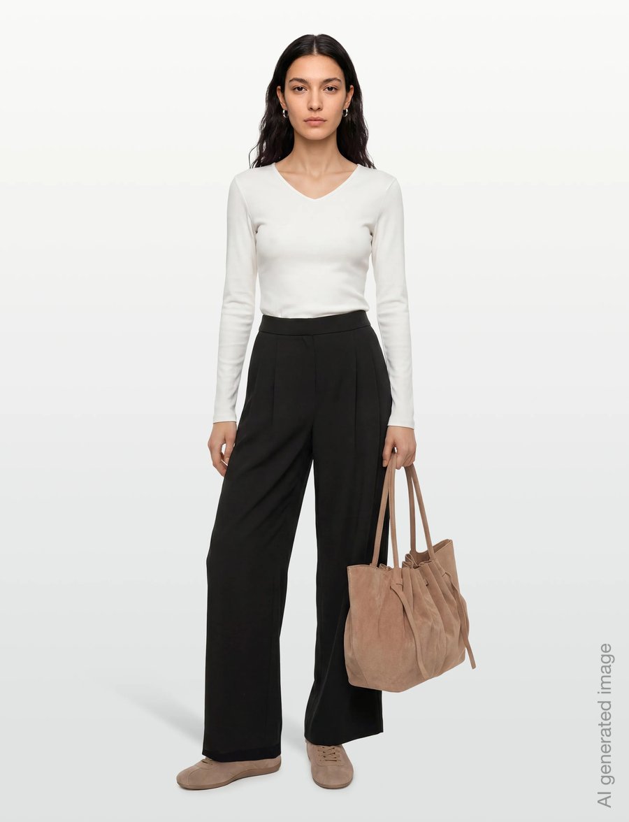 Lovechild 1979 - Mary-Ann Pants - laia säärega püksid - 999 black - 0