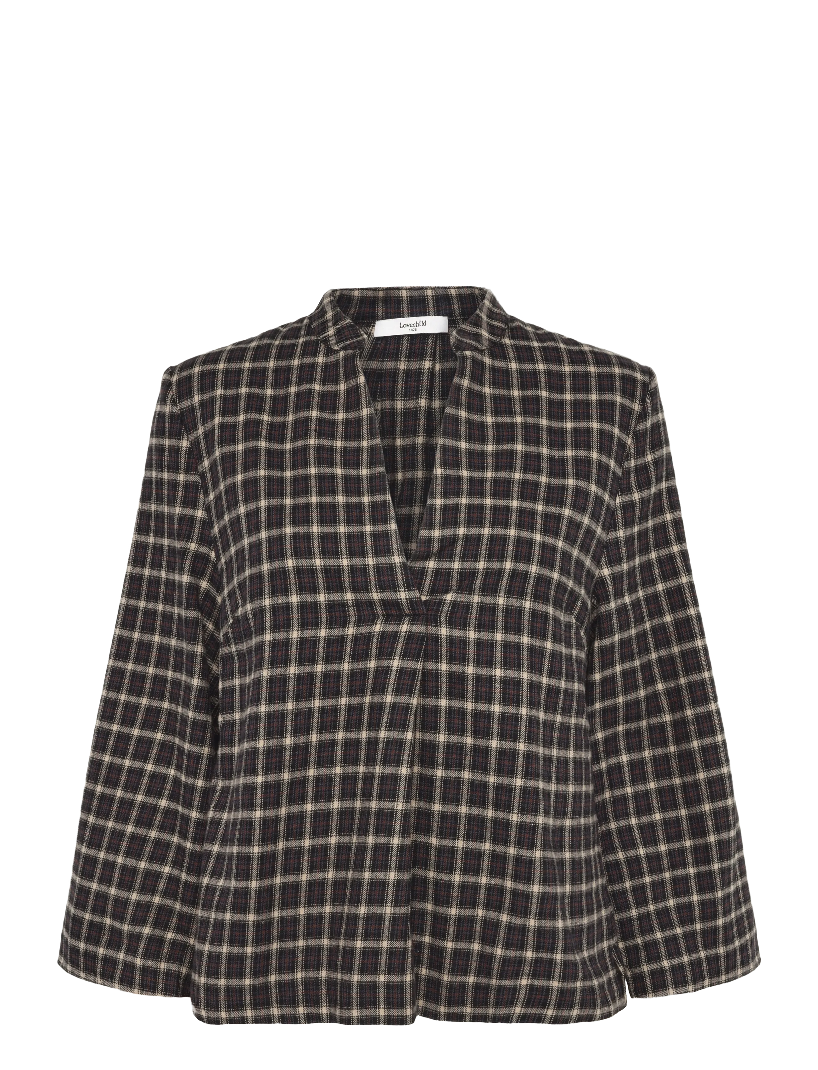 Lovechild 1979 Kimberly Blouse - Kläder - 966 FALL MULTI CHECK / brown