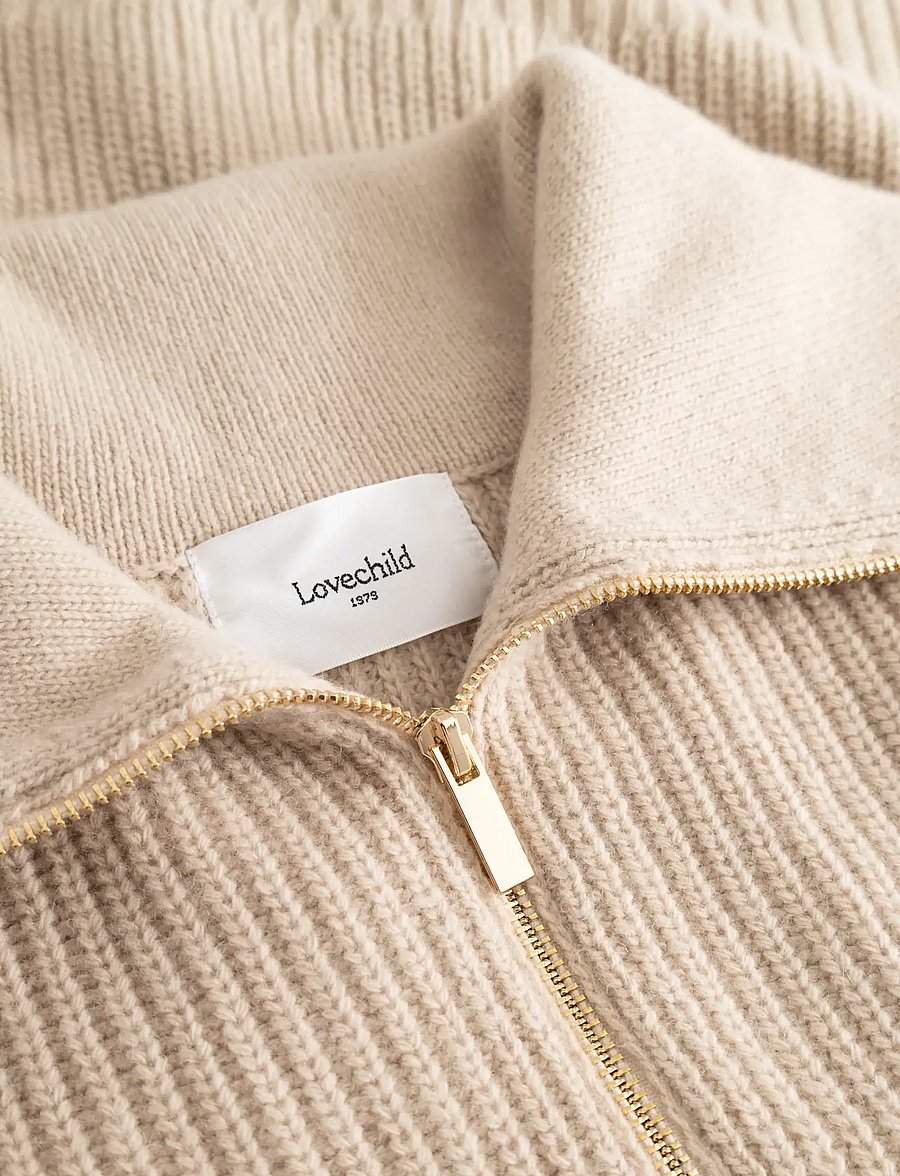 Lovechild 1979 - Emilia Sweater - striktrøjer - 727 taupe grey - 1