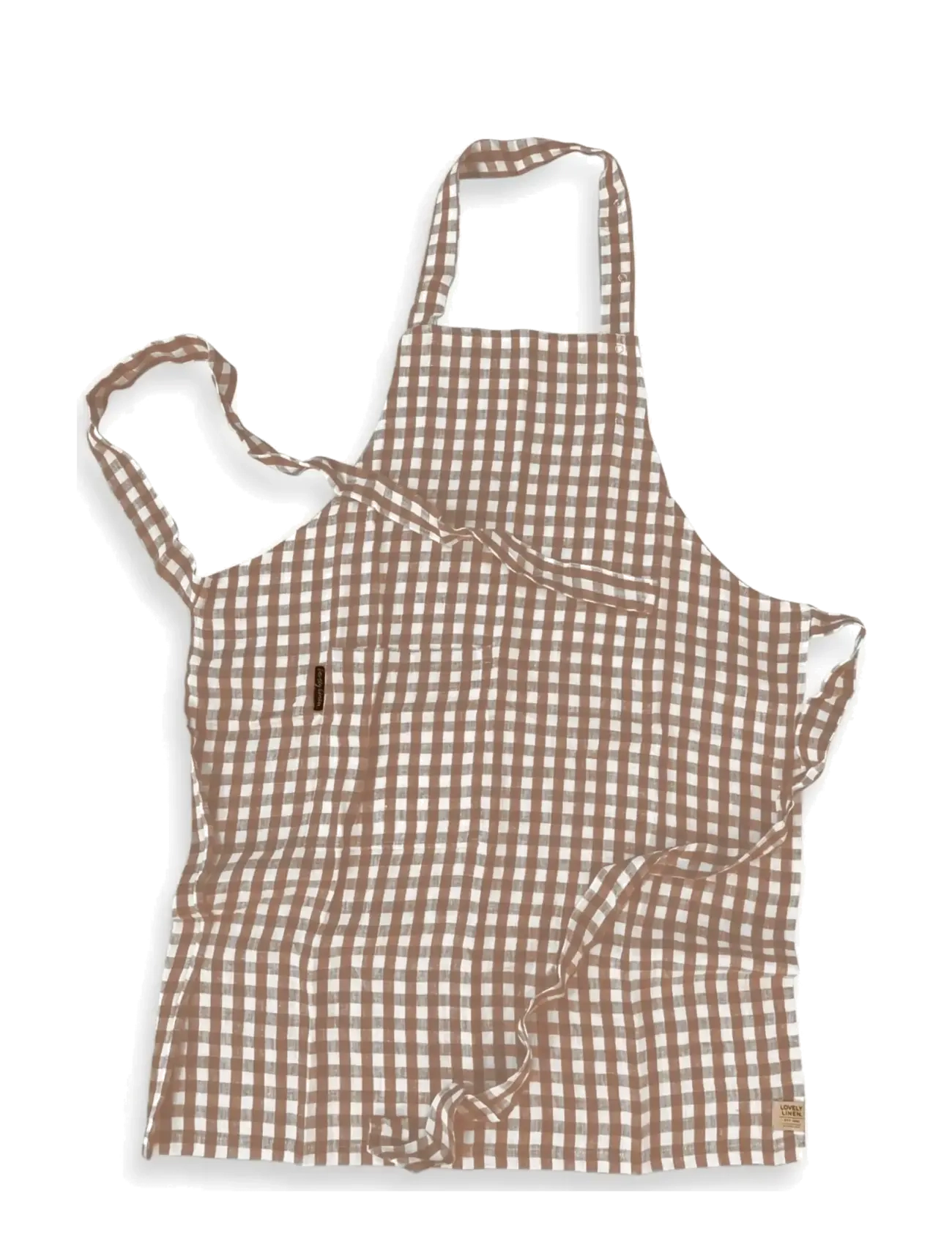 Lovely Linen Misty Apron, One Size, Brown, Køkkentekstiler > Forklæder, Unisex