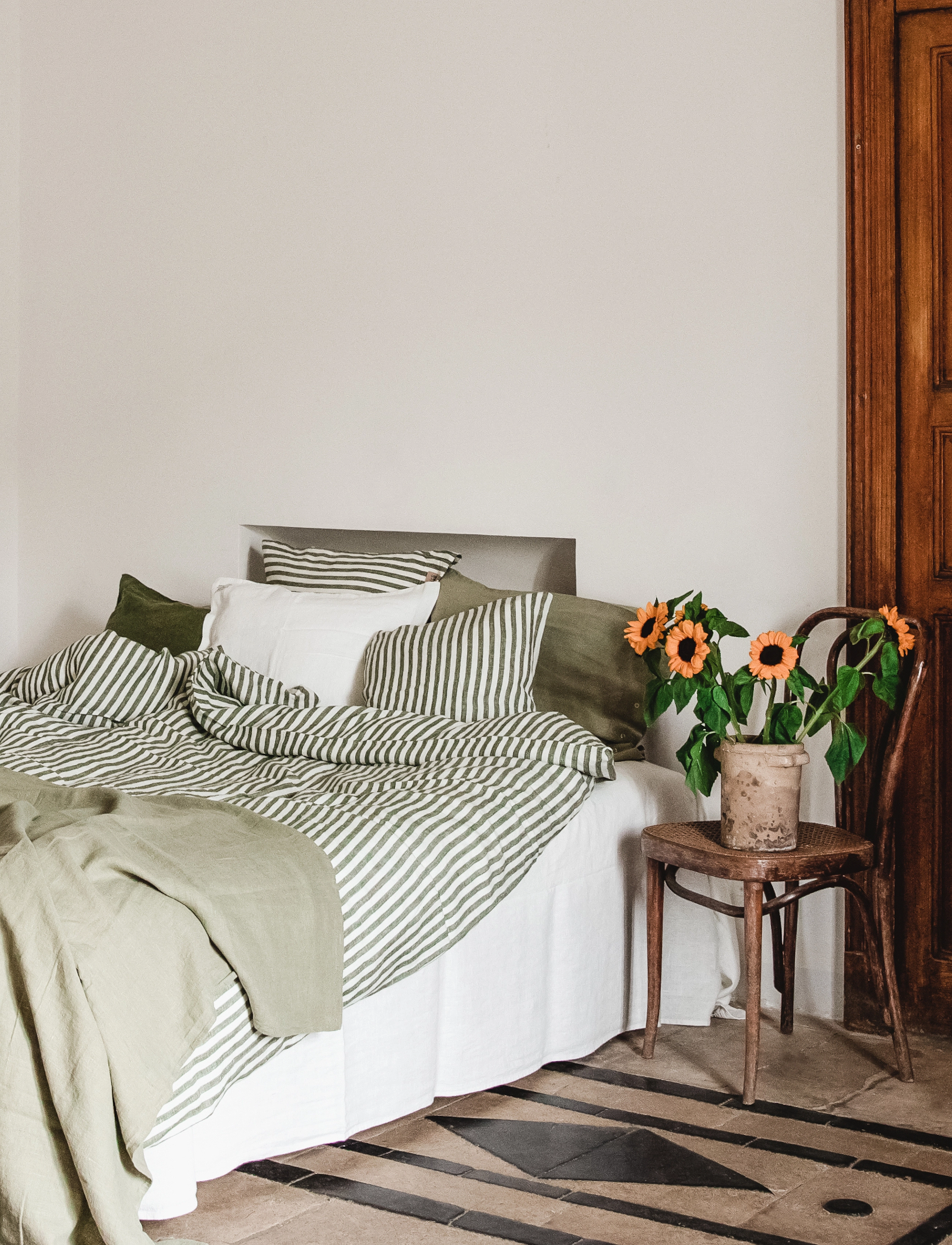 Lovely Linen Misty-Sengetæppe, 135X200 cm, Bedtextiles, Grün - Duvet Covers, Homeware