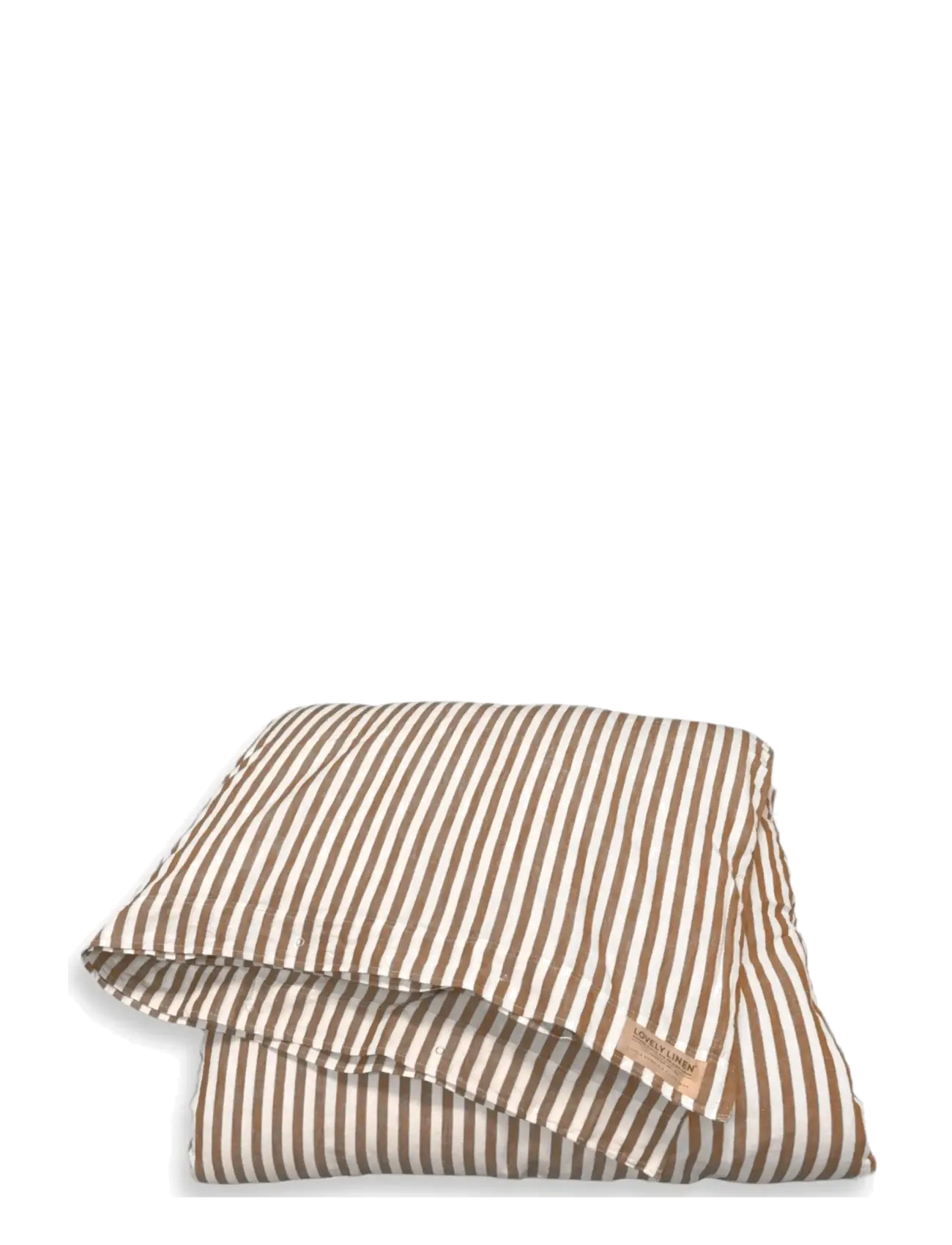Lovely Linen MISTY DUVET COVER - Påslakan - ALMOND / white