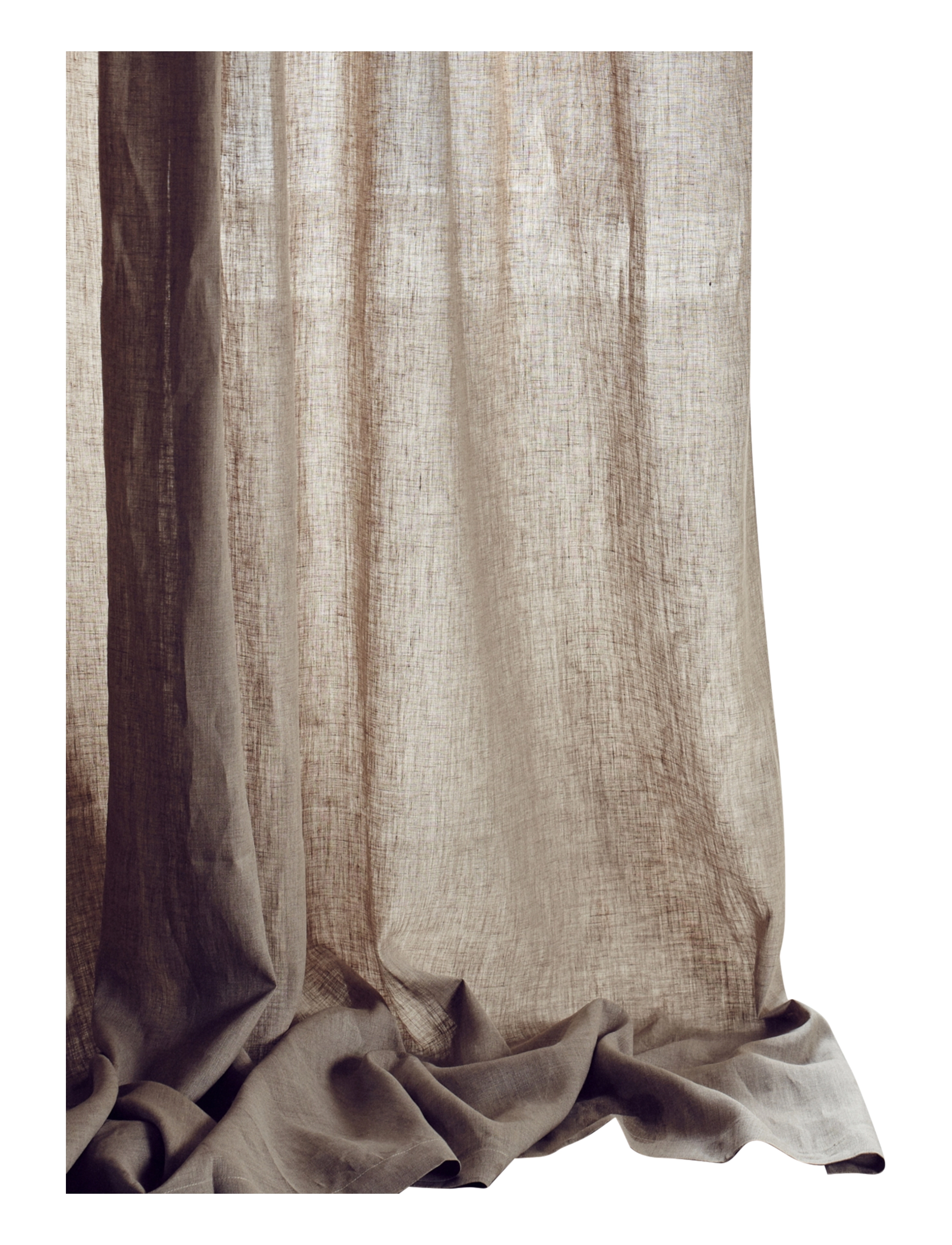 Lovely Linen Airy Curtain, Curtains, Grå, Str: 260X280CM
