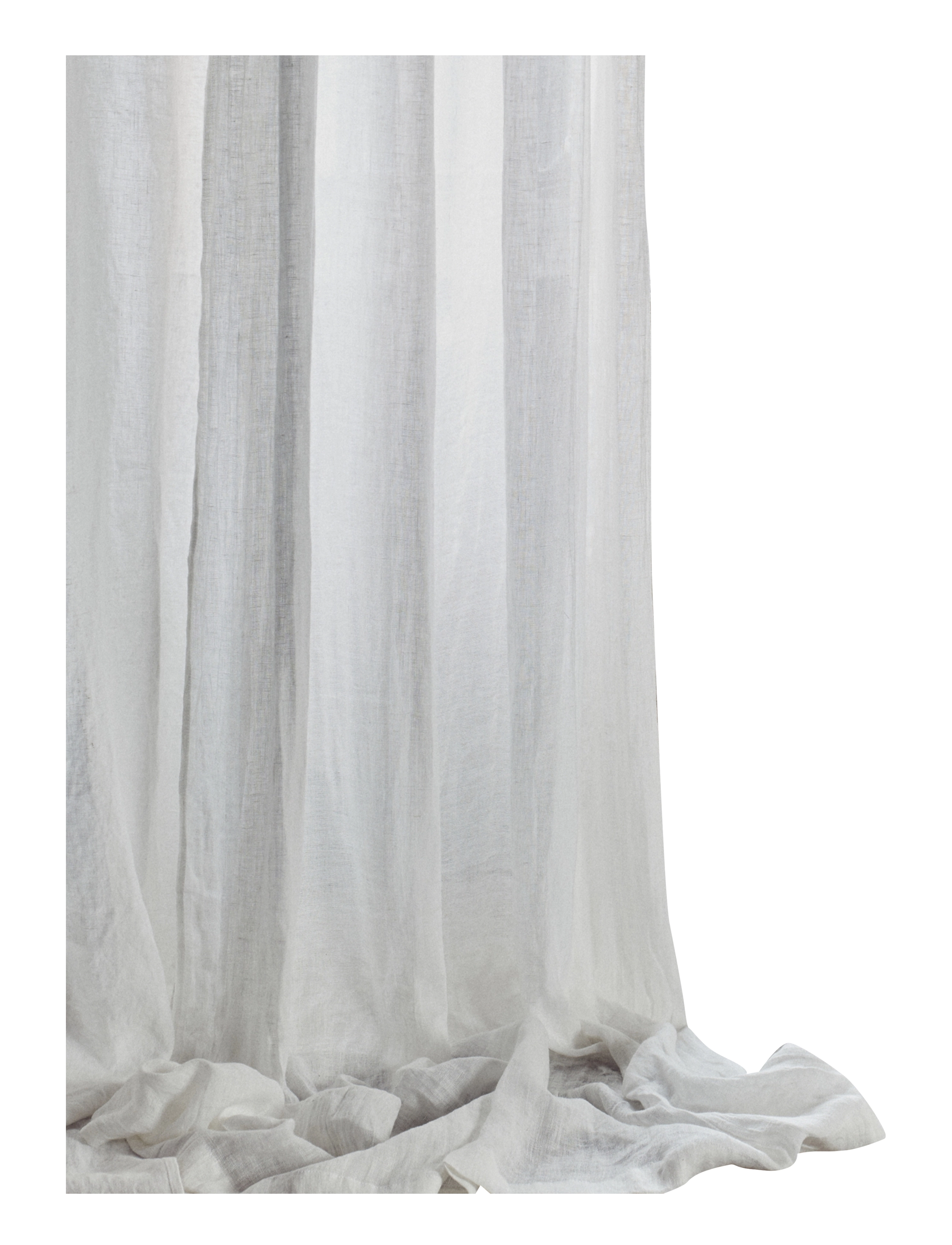 Lovely Linen Airy Curtain, Curtains, Hvid, Str: 140X280CM