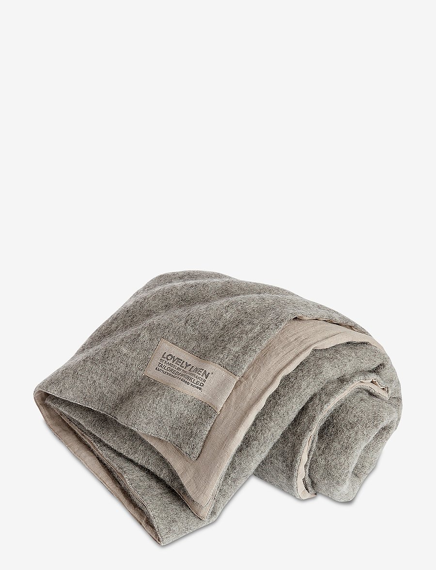 Lovely Linen - LOVELY WOOL BLANKET - pleedid - grey - 1