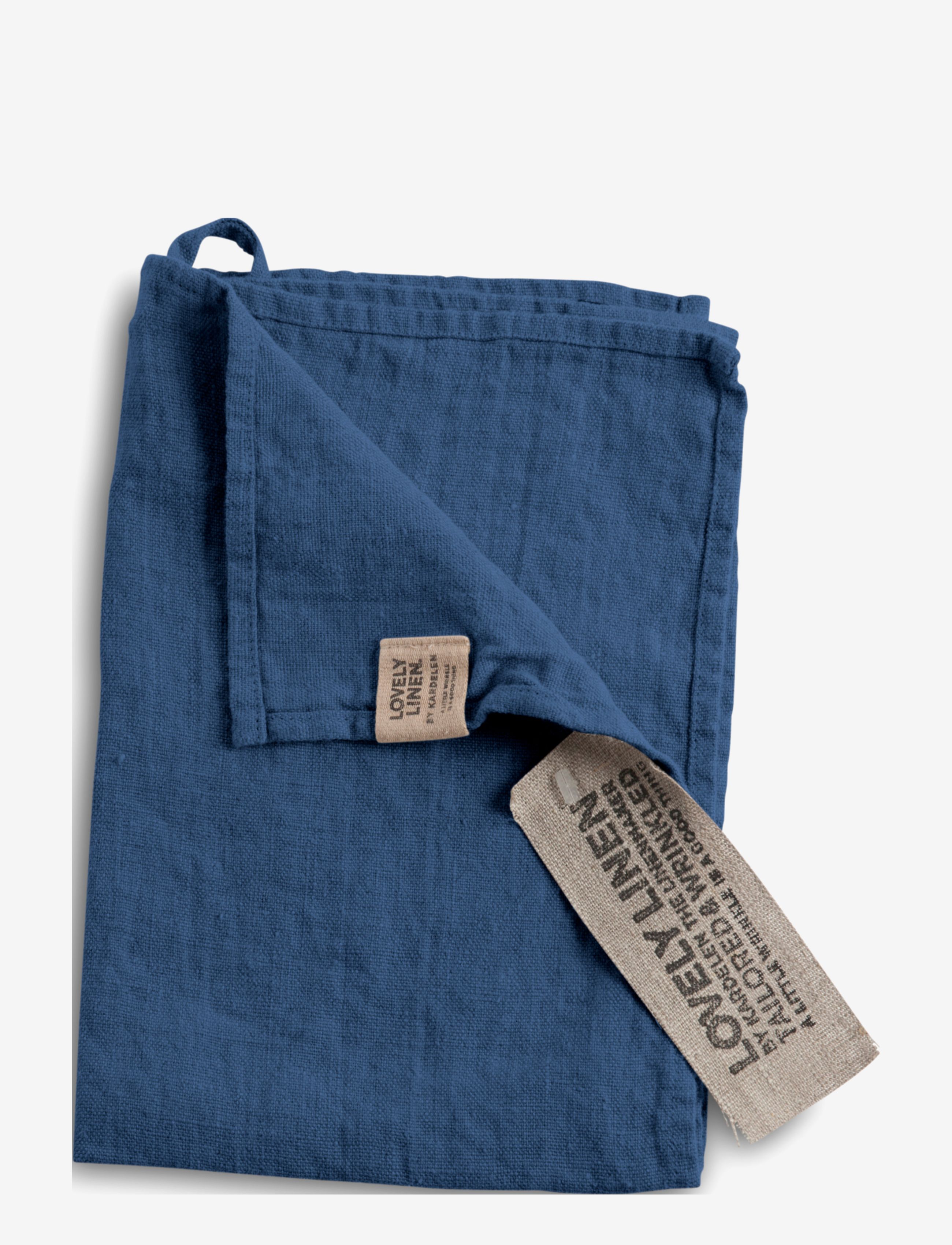 Lovely Linen LOVELY GUEST TOWEL - Lovely Linen - DENIM BLUE / blue