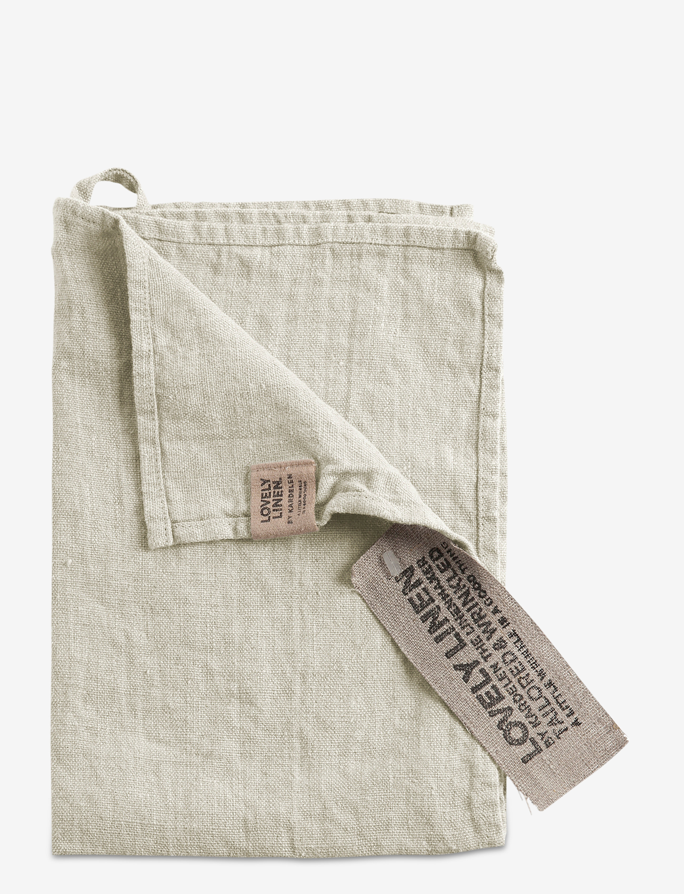 Lovely Linen LOVELY GUEST TOWEL - Lovely Linen - LIGHT GREY / cream