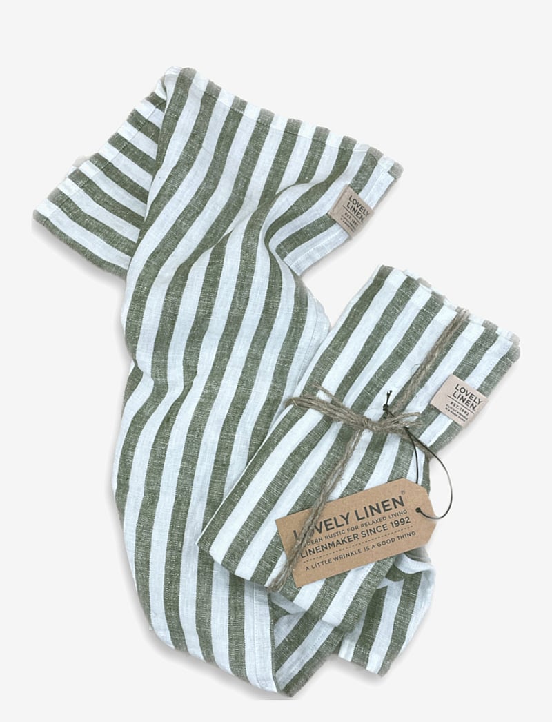 Lovely Linen - MISTY GUEST TOWEL - gästehandtücher - jeep green - 0
