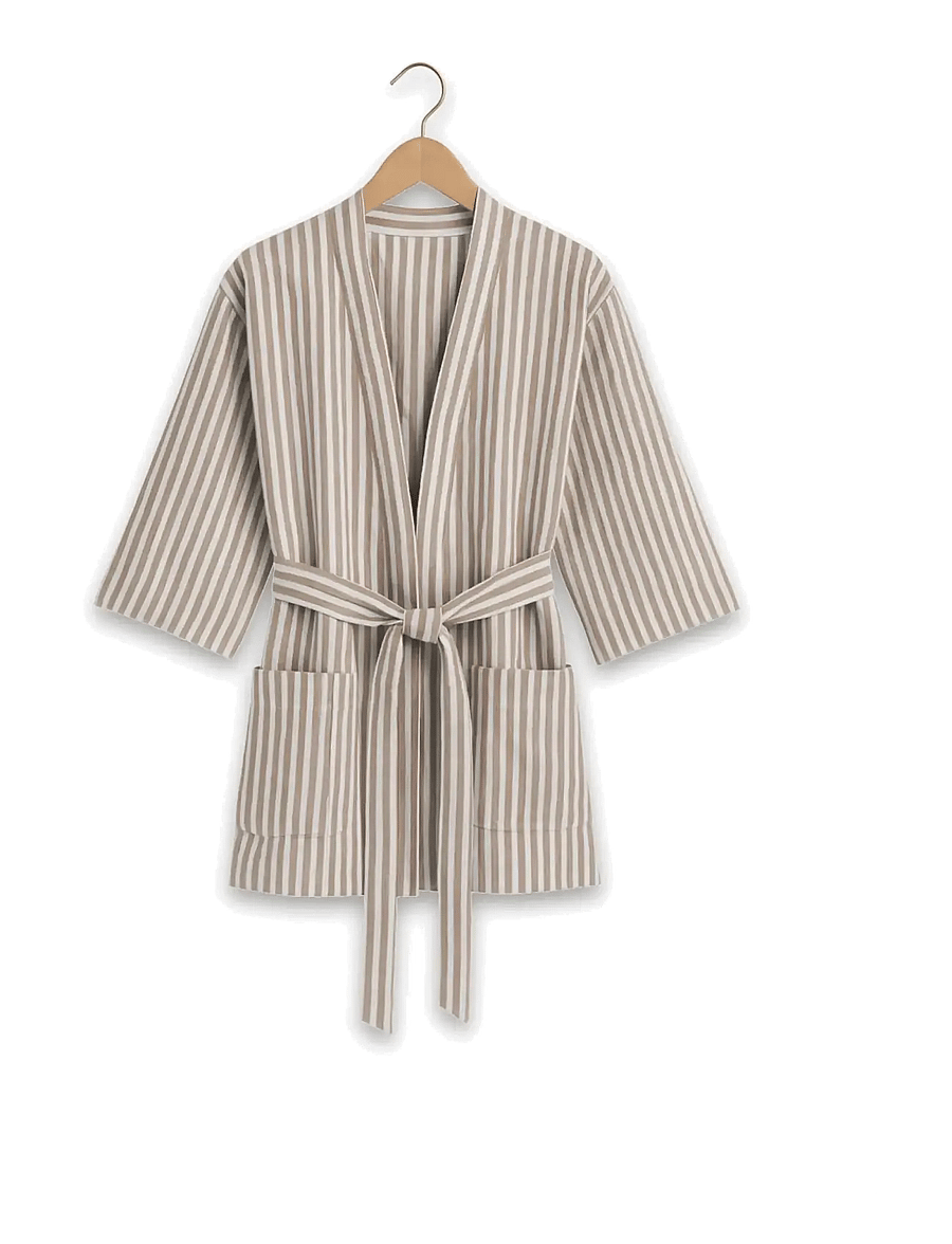 Lovely Linen - MISTY KIMONO - kimonos - almond - 0