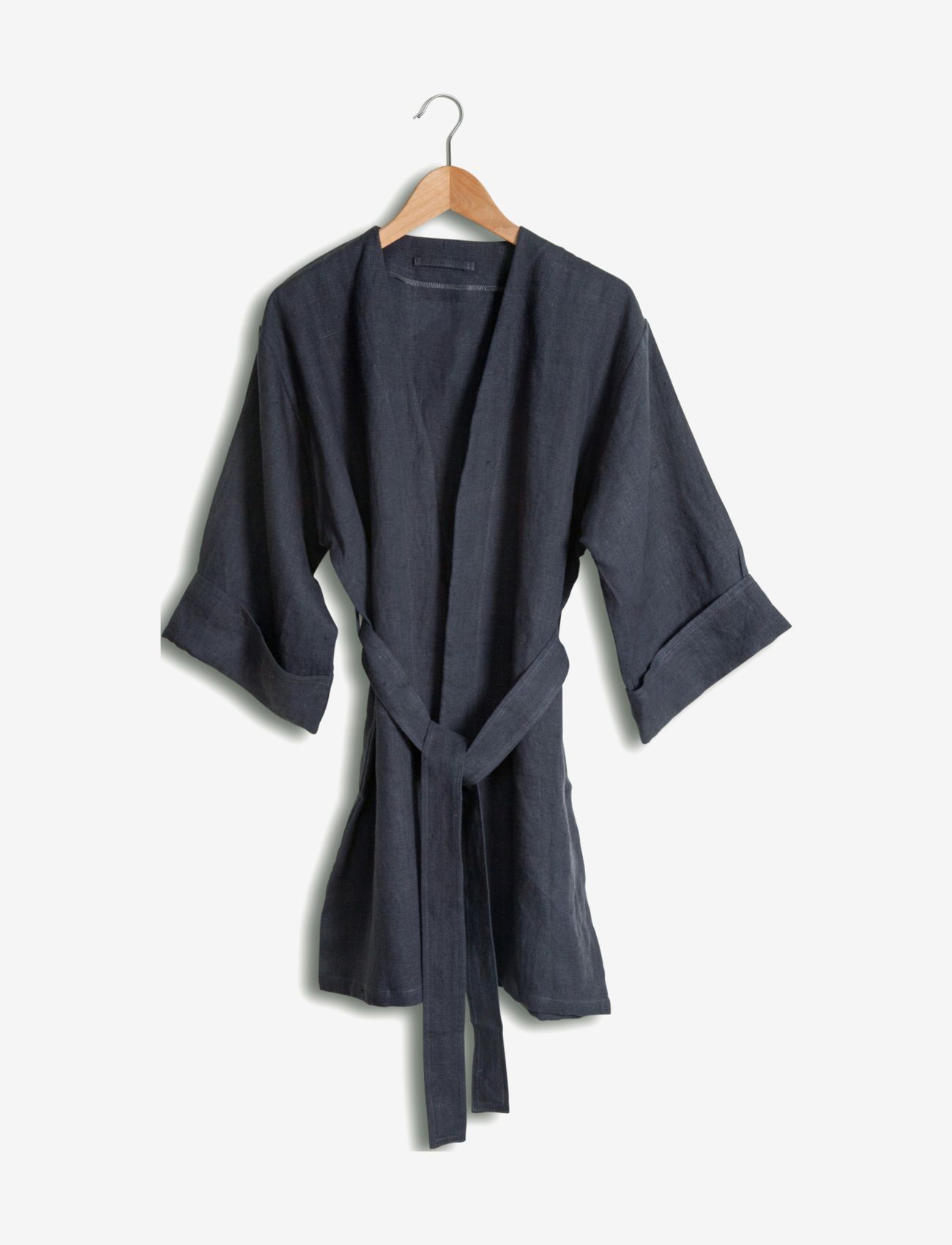 Lovely Linen - LOVELY LONG KIMONO - birthday gifts - dark grey - 0