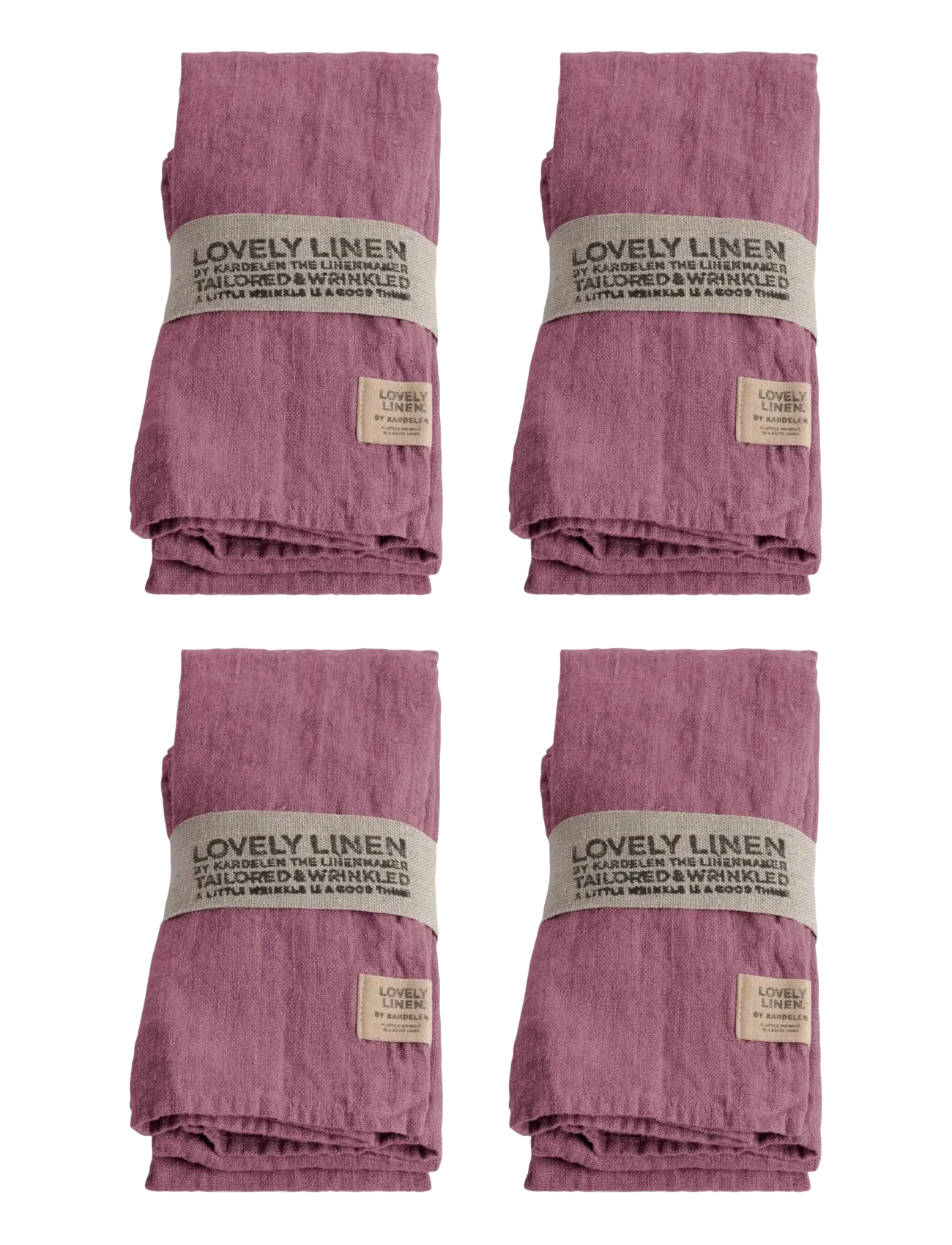 Lovely Linen Napkin, 45X45 cm, Napkins, Rosa - Cloth Homeware