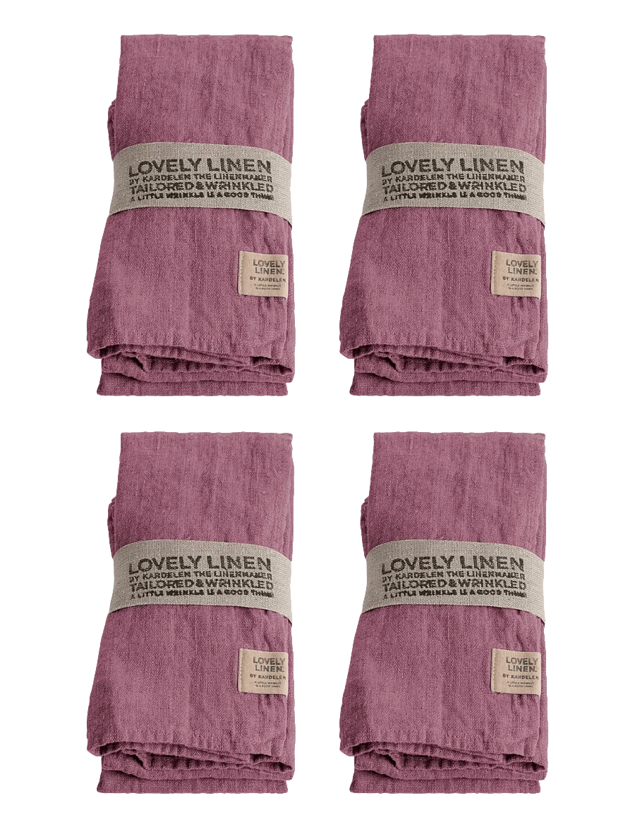 Lovely Linen - LOVELY NAPKIN - linased ja puuvillased salvrätikud - old rose - 0