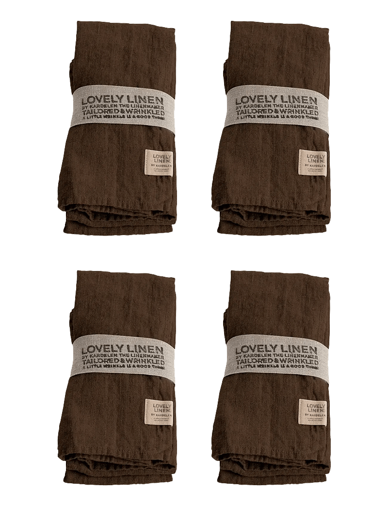Lovely Linen - LOVELY NAPKIN - stoffservietten - chocolate - 0