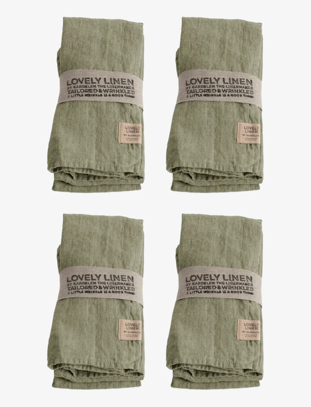 Lovely Linen - LOVELY NAPKIN (4-PACK) - linen- & cotton napkins - avocado - 0