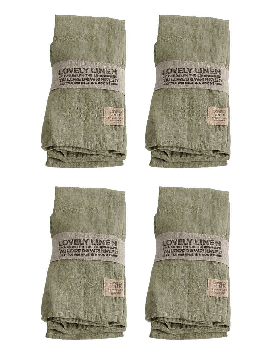 Lovely Linen - LOVELY NAPKIN (4-PACK) - stoffservietten - avocado - 0