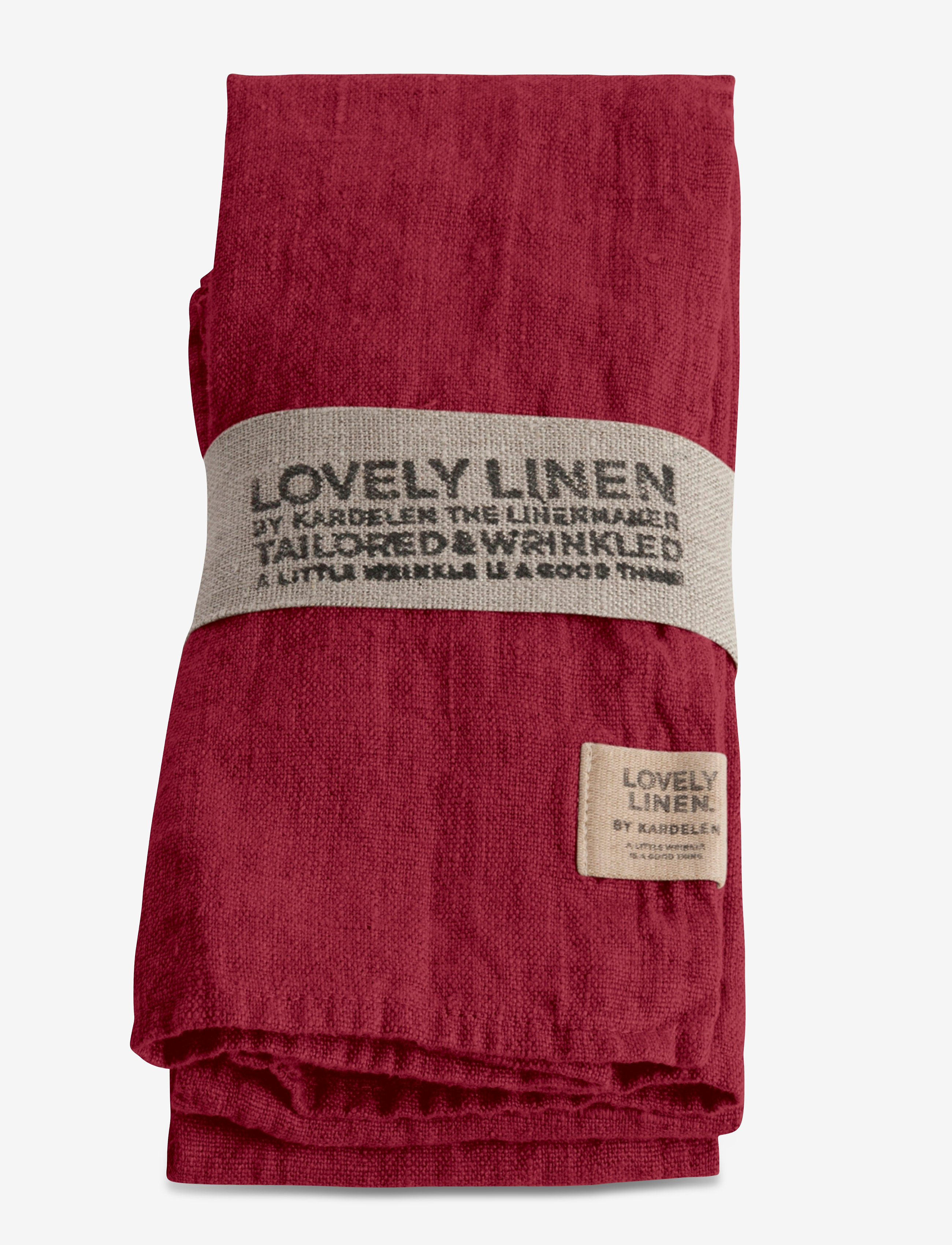 LOVELY LINEN Lovely Serviette (4-Pack) Rot - 45X45 - Unisex