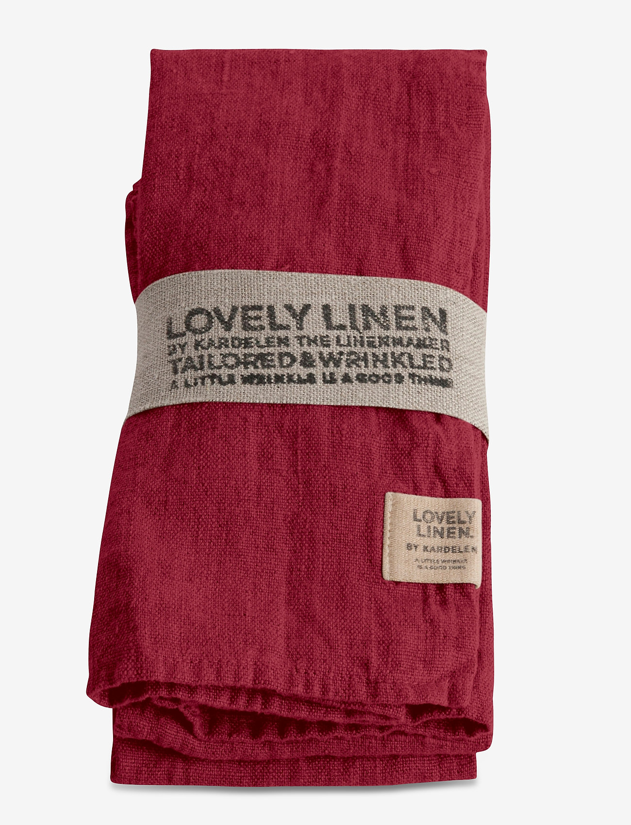 Lovely Linen - LOVELY NAPKIN (4-PACK) - linased ja puuvillased salvrätikud - cabernet - 0