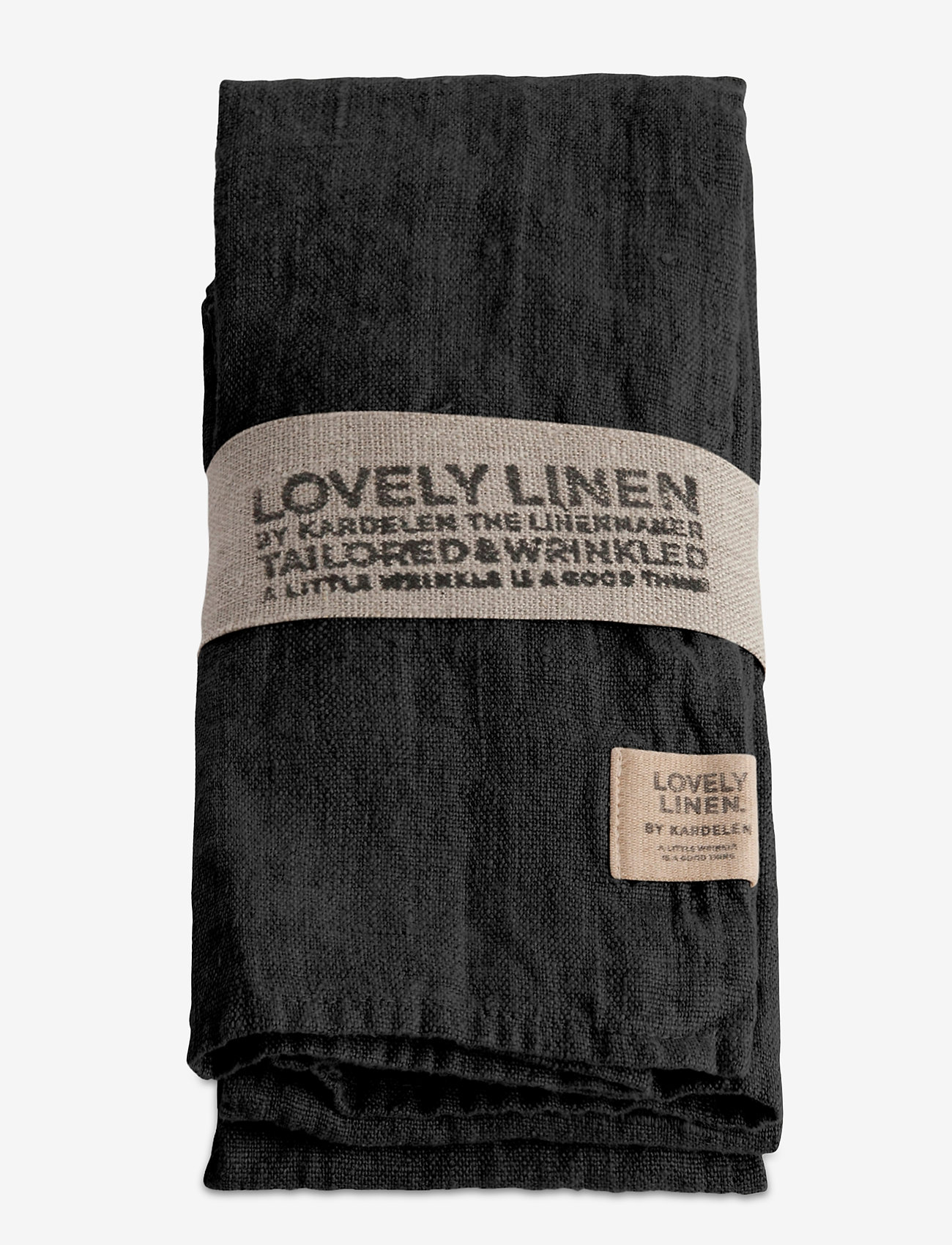 Lovely Linen - LOVELY NAPKIN (4-PACK) - kankaiset lautasliinat - dark grey - 0