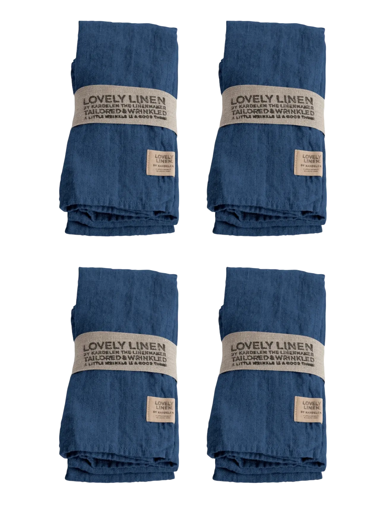 LOVELY LINEN Lovely Serviette (4-Pack) Blau - 45X45CM - Unisex