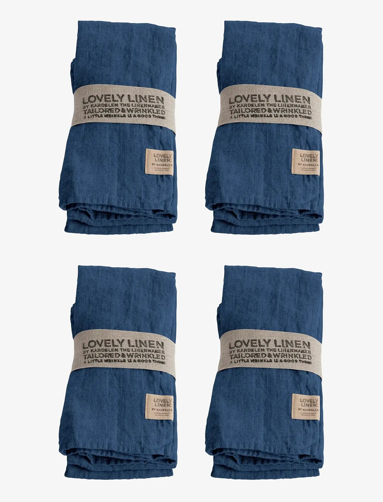 Lovely Linen - LOVELY NAPKIN (4-PACK) - linen- & cotton napkins - denim blue - 0