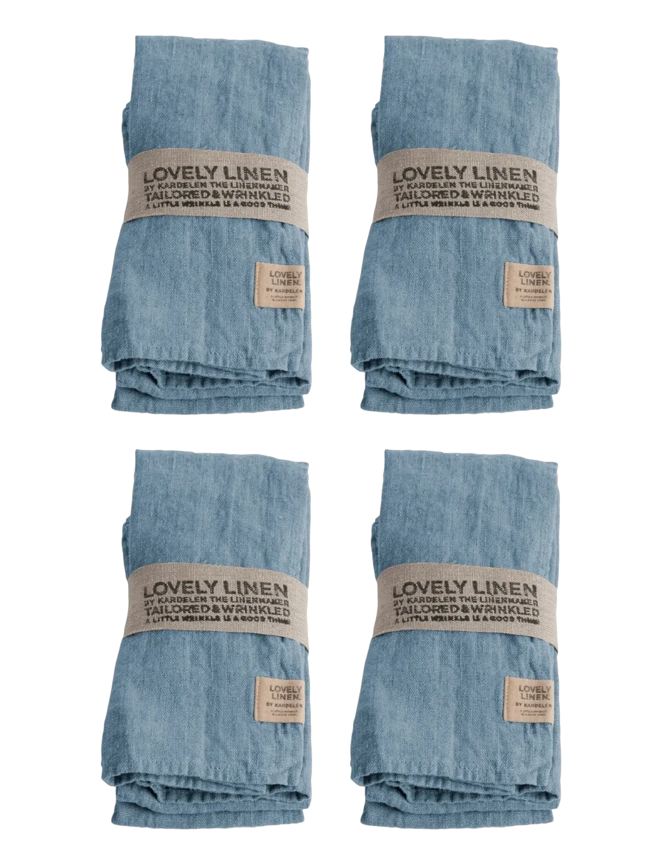 Lovely Linen Napkin (4-Pack), 45X45 cm, Napkins, Blau - Cloth Homeware