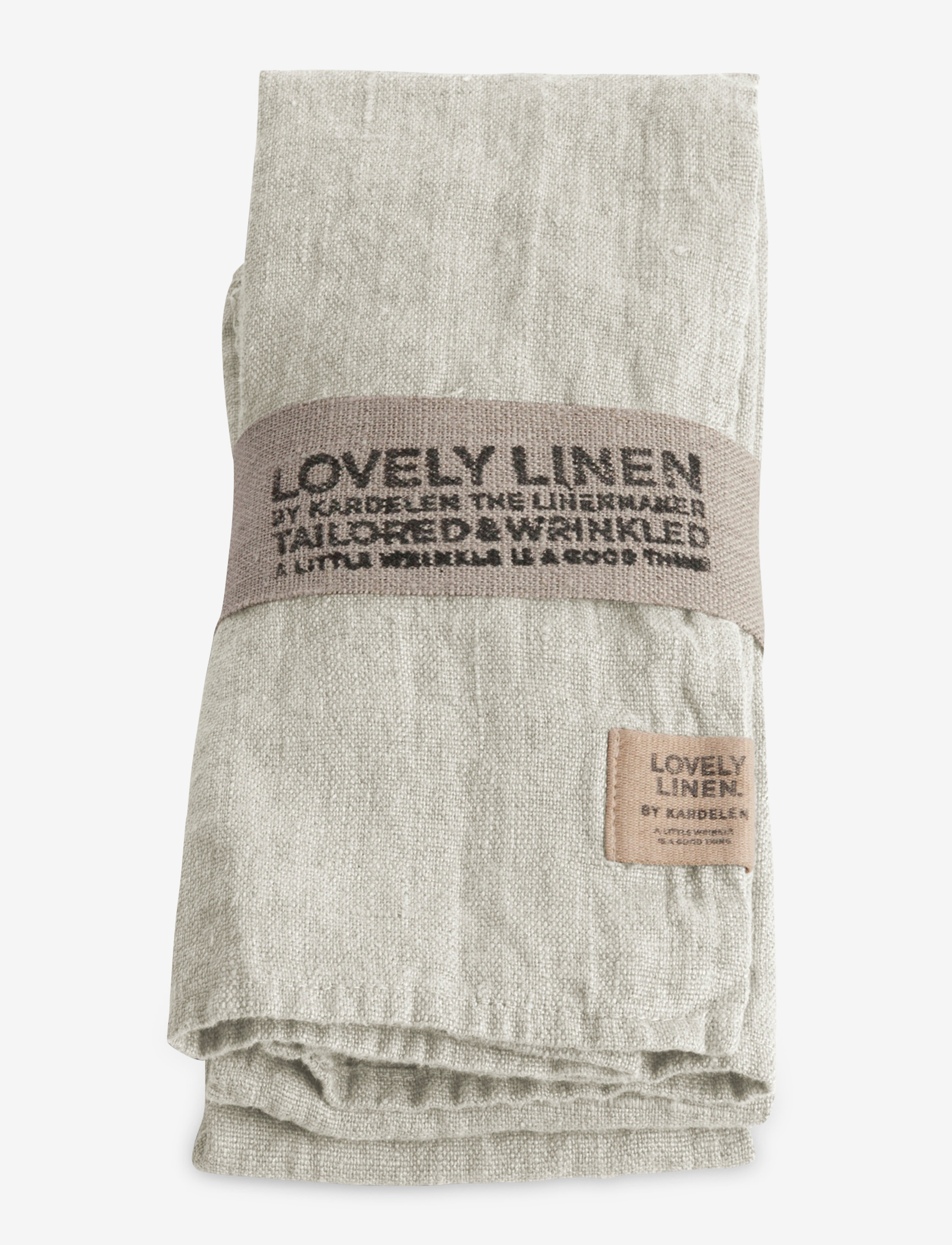 LOVELY LINEN Lovely Serviette (4-Pack) Grau - 45X45CM - Unisex