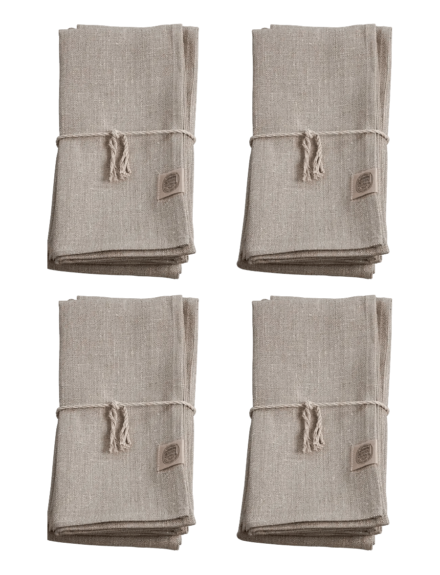 Lovely Linen - CLASSIC NAPKIN - linased ja puuvillased salvrätikud - natural beige - 0