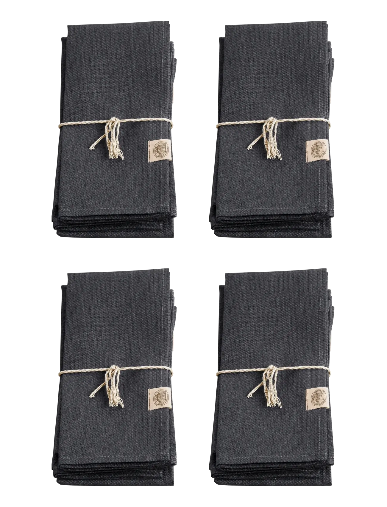LOVELY LINEN Klassisch Serviette Grau - 45X45CM - Unisex