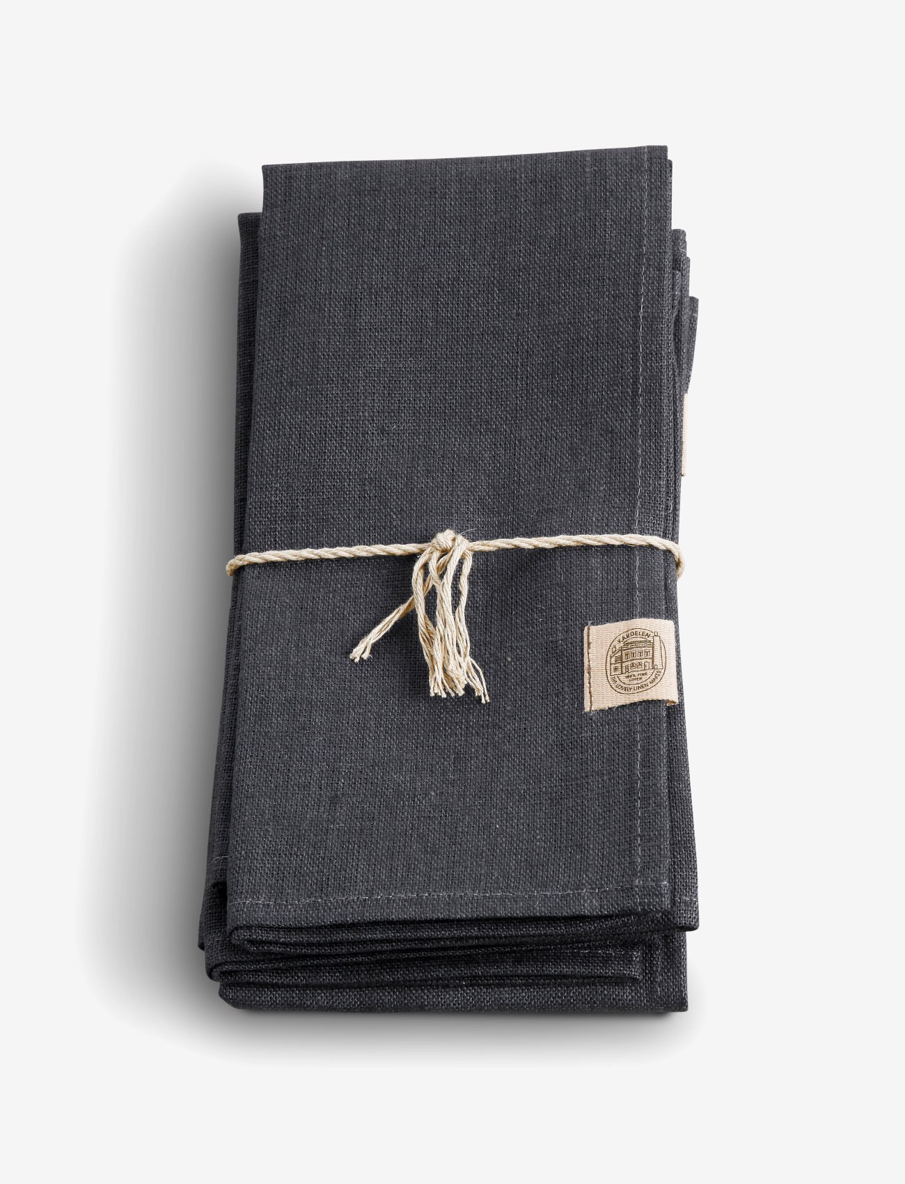 Lovely Linen - CLASSIC NAPKIN - lininės ir medvilninės servetėlės - dark grey - 0