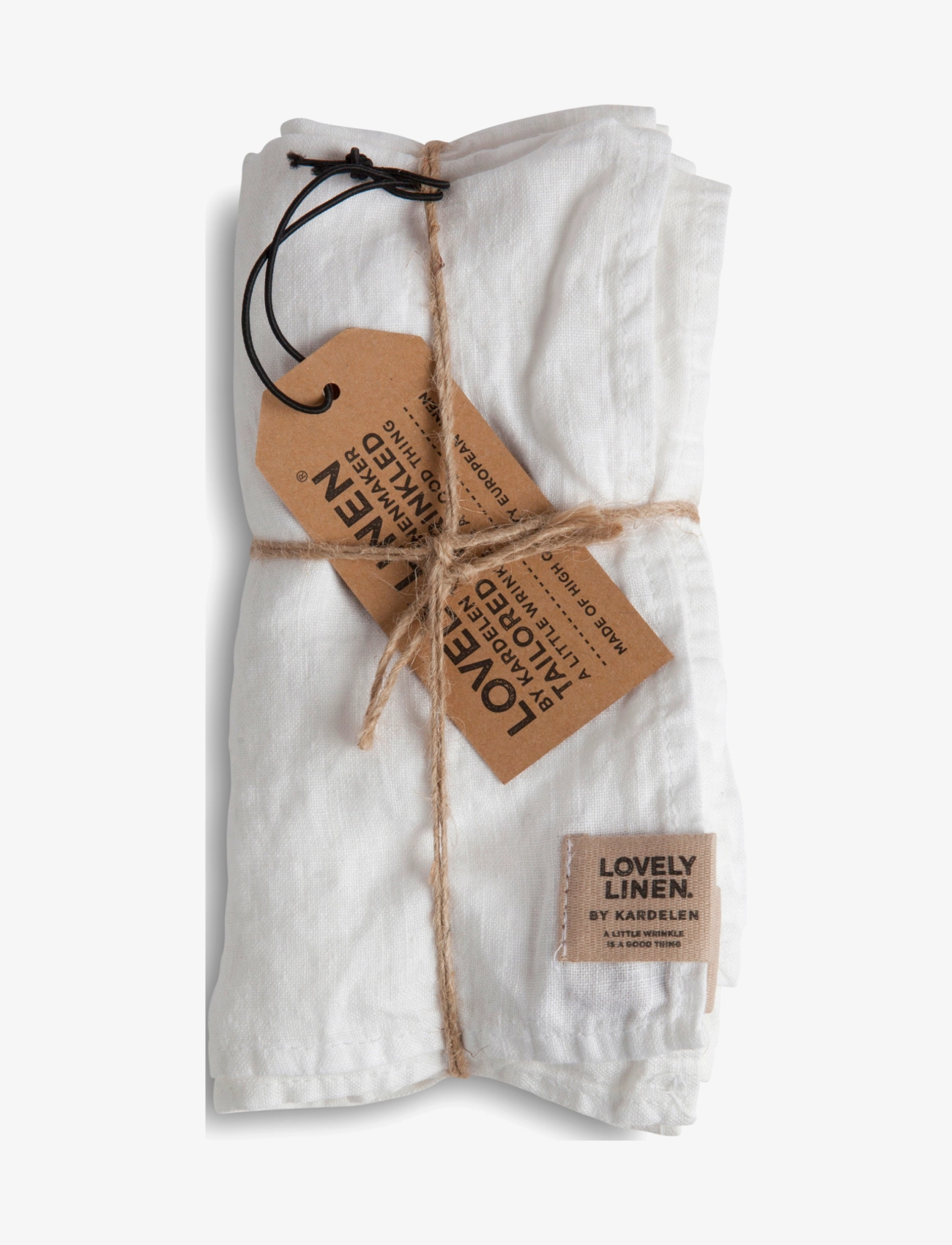 LOVELY LINEN Misty Servett Weiß - 42X42CM - Unisex