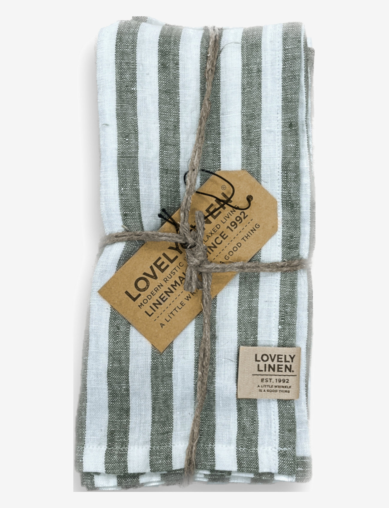 Lovely Linen - MISTY NAPKIN - lininės ir medvilninės servetėlės - jeep green - 0