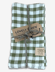 Lovely Linen - MISTY NAPKIN - linen- & cotton napkins - jeep green - 0