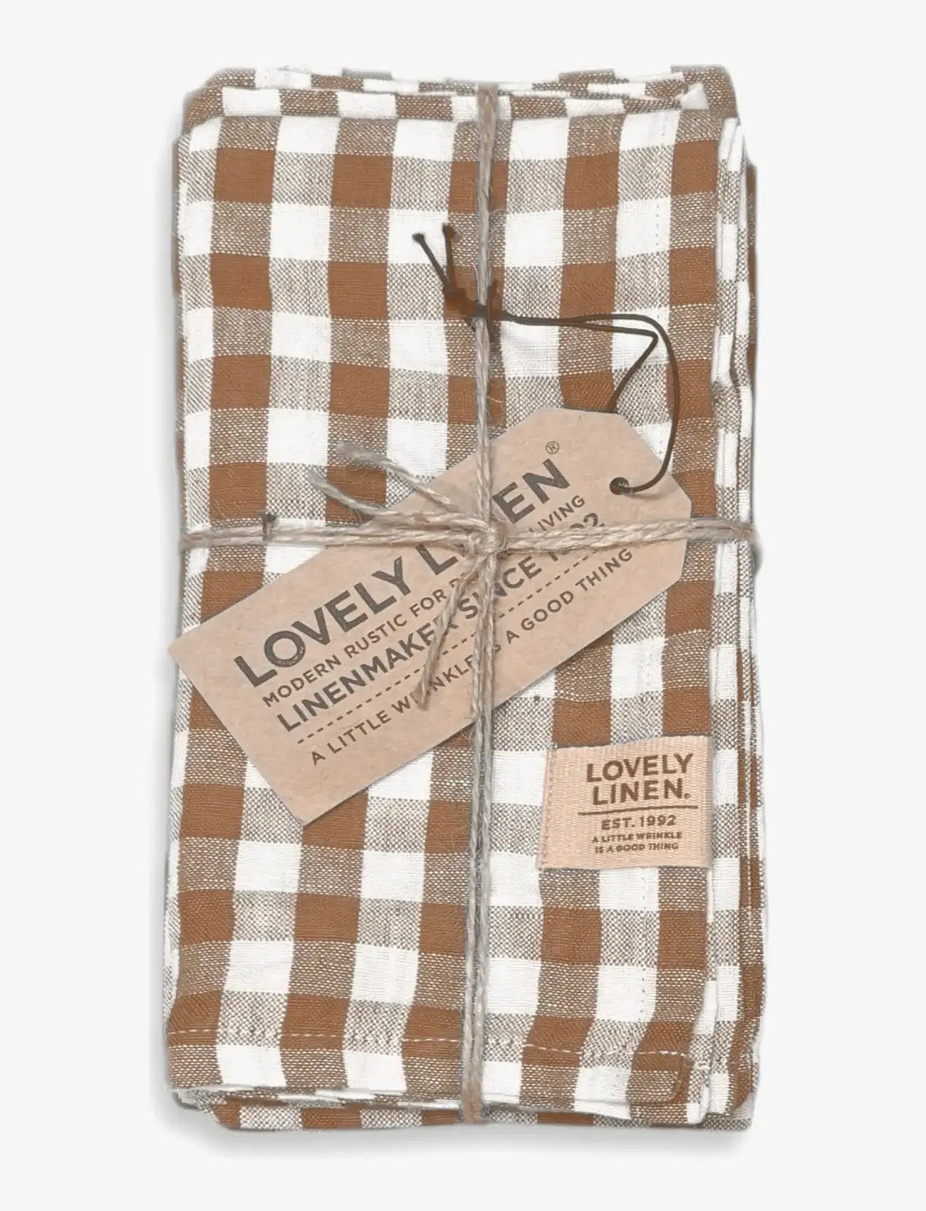 Lovely Linen - MISTY NAPKINS (4-PACK) - linased ja puuvillased salvrätikud - almond - 0