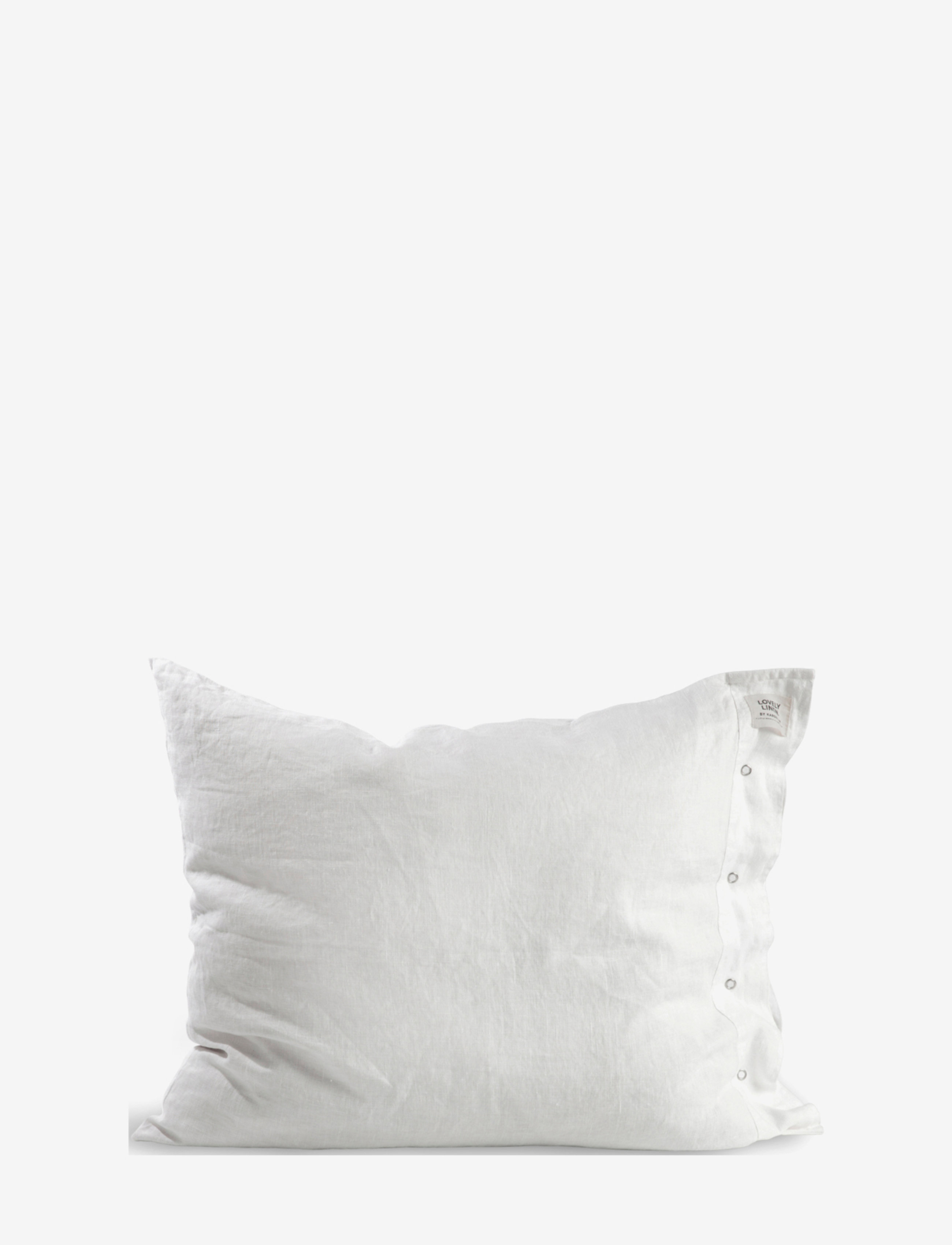 Lovely Linen Misty Pillow Case, 60X63 cm, White, Sengetekstiler > Pudebetræk, Unisex